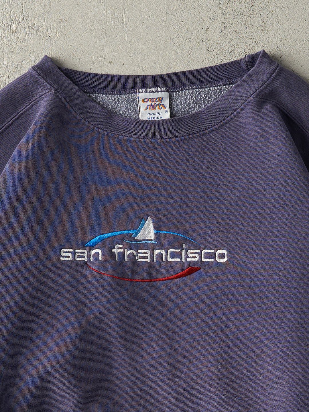 Vintage 90s Navy Blue Embroidered San Francisco Crewneck (M/L)