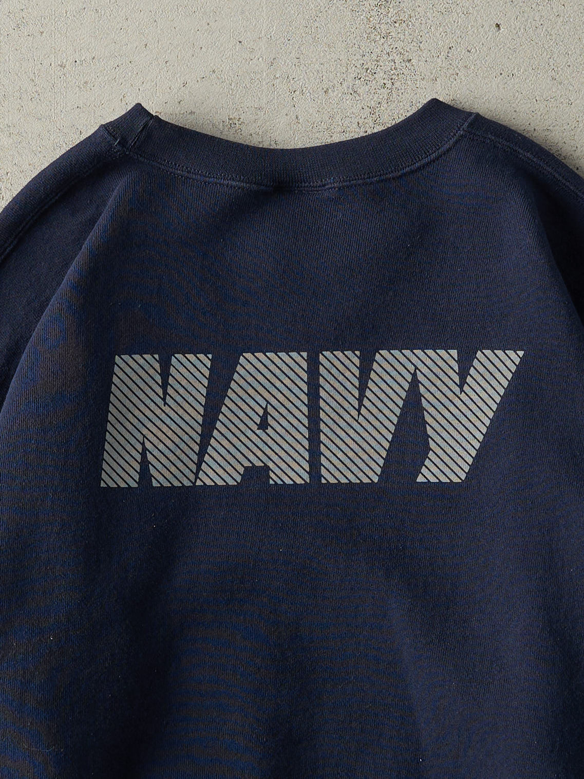 Vintage 90s Navy Blue US Navy Reflective Crewneck (M)
