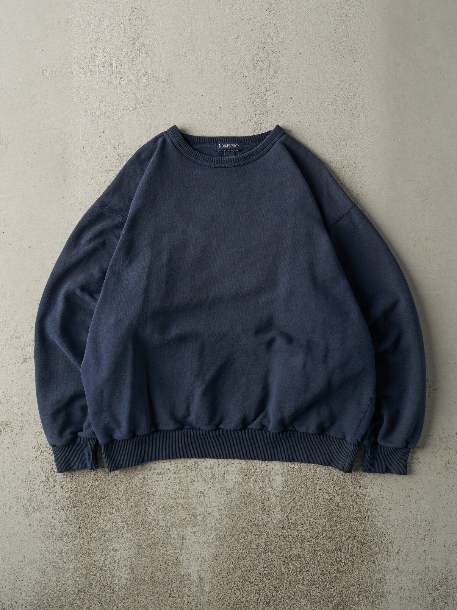 Vintage Y2K Navy Blue Blank Crewneck (XL)