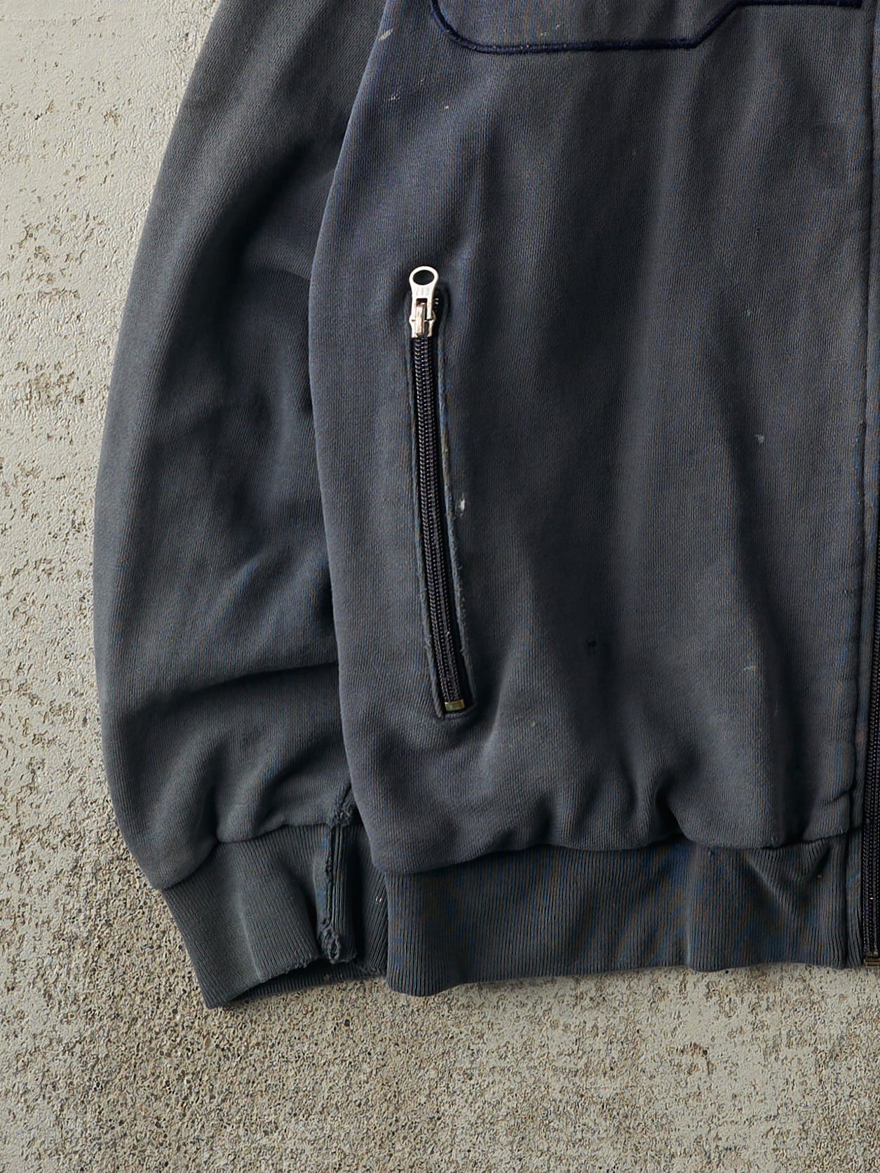Vintage 90s Sun Faded Navy Gap Thermal Lined Hoodie (M)