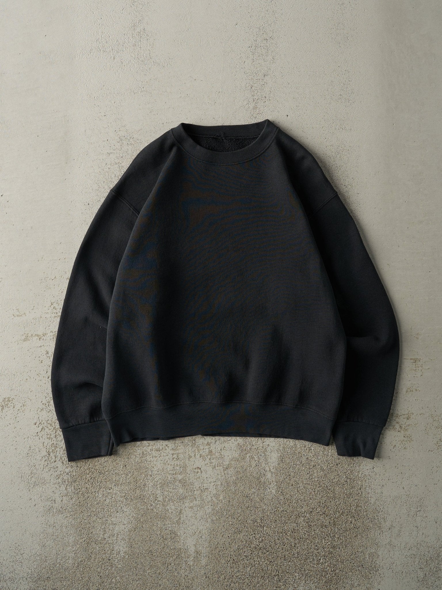 Vintage 90s Black Blank Crewneck (M)