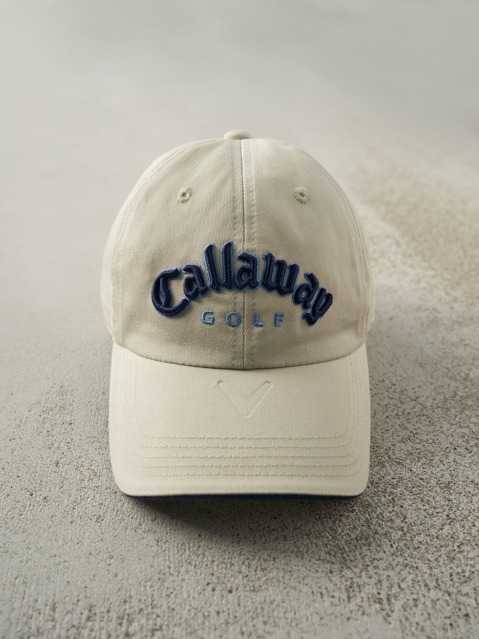 Vintage Y2K Beige Callaway Golf Strapback Hat