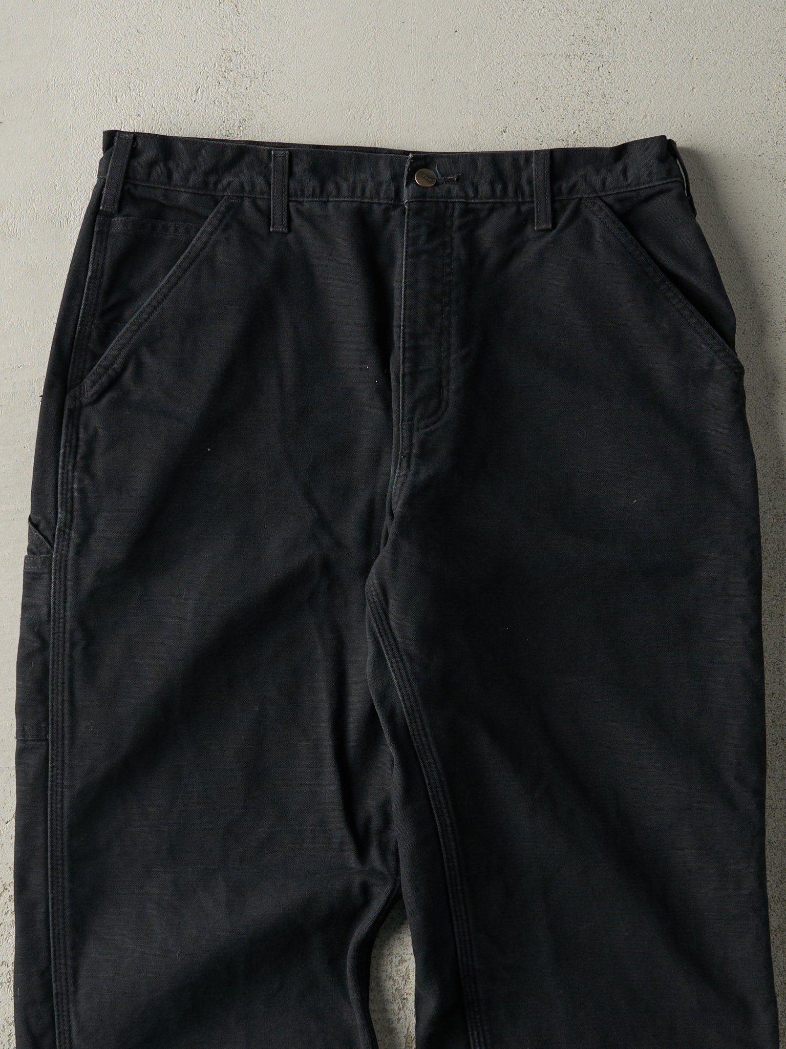 Vintage Y2K Black Carhartt Blanket Lined Carpenter Pants (35x31)