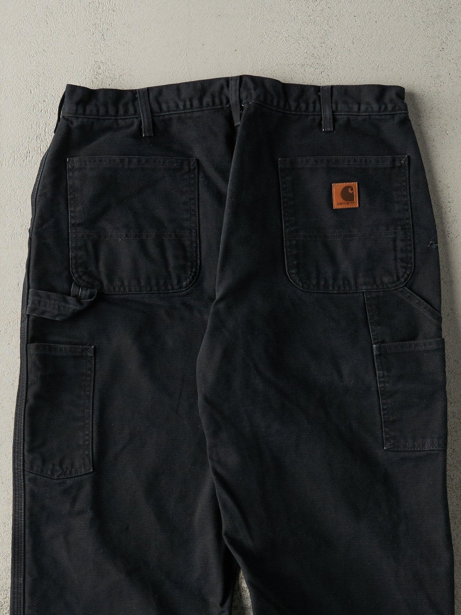 Vintage Y2K Black Carhartt Blanket Lined Carpenter Pants (35x31)
