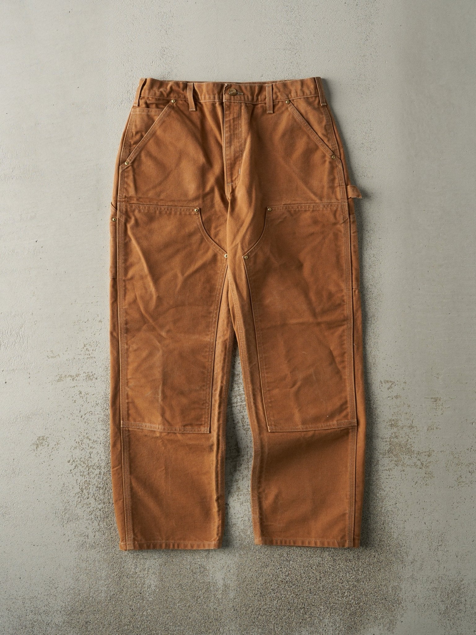 Vintage 90s Camel Carhartt Double Knee Carpenter Pants (31x29)
