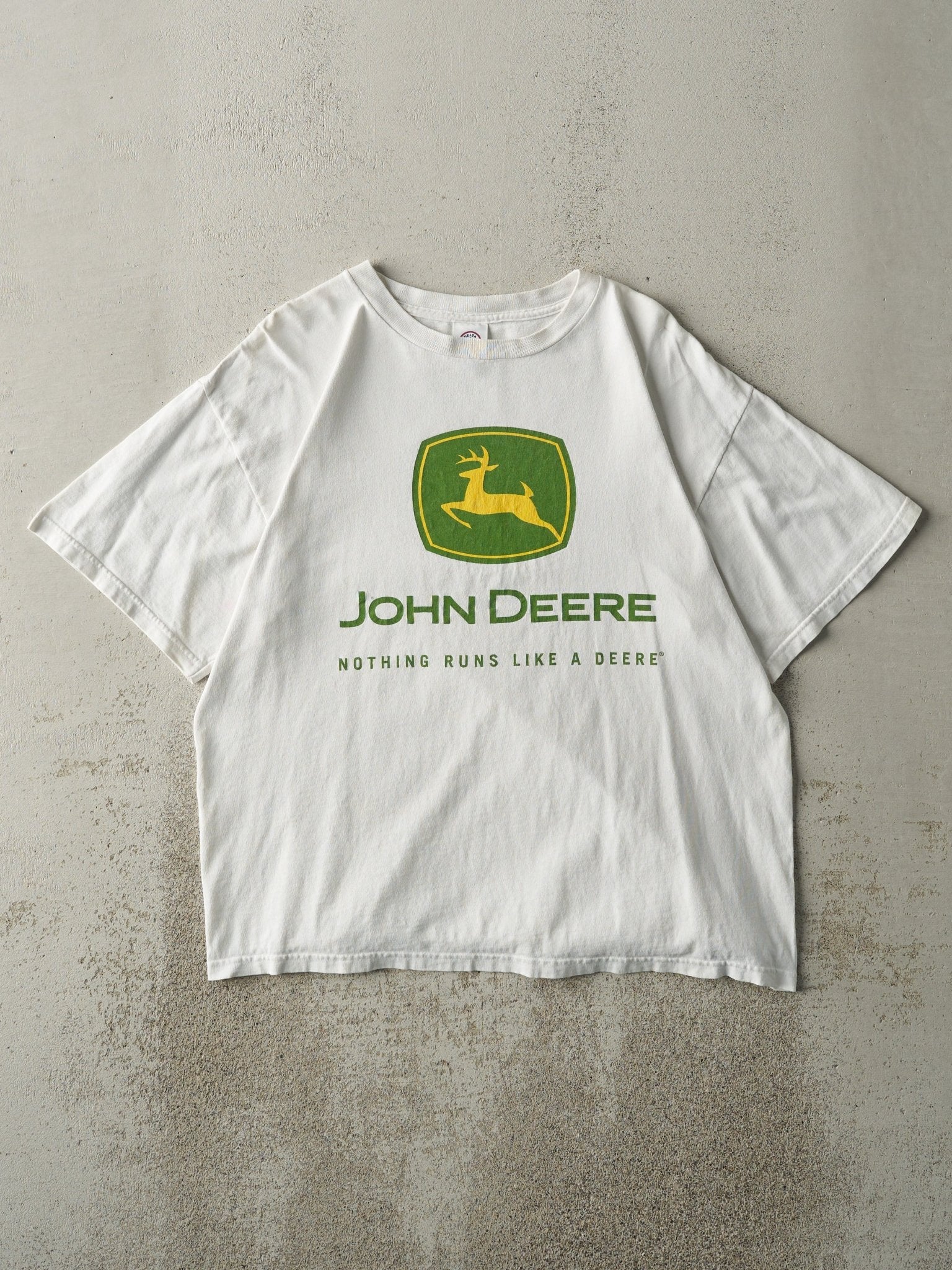 Vintage Y2K White John Deere Tee (M)