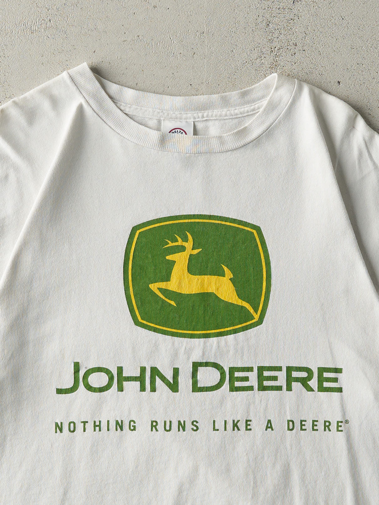 Vintage Y2K White John Deere Tee (M)