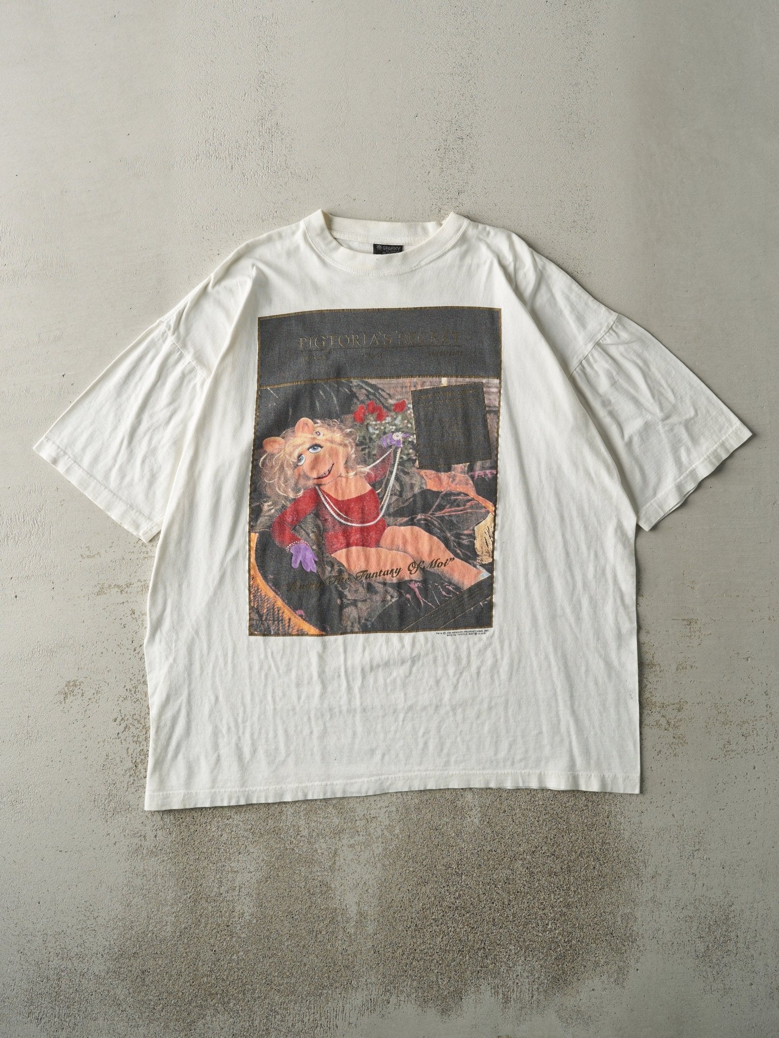 Vintage 90s White Sesame Street Pigtoria's Secret Tee (XXL/XXXL)