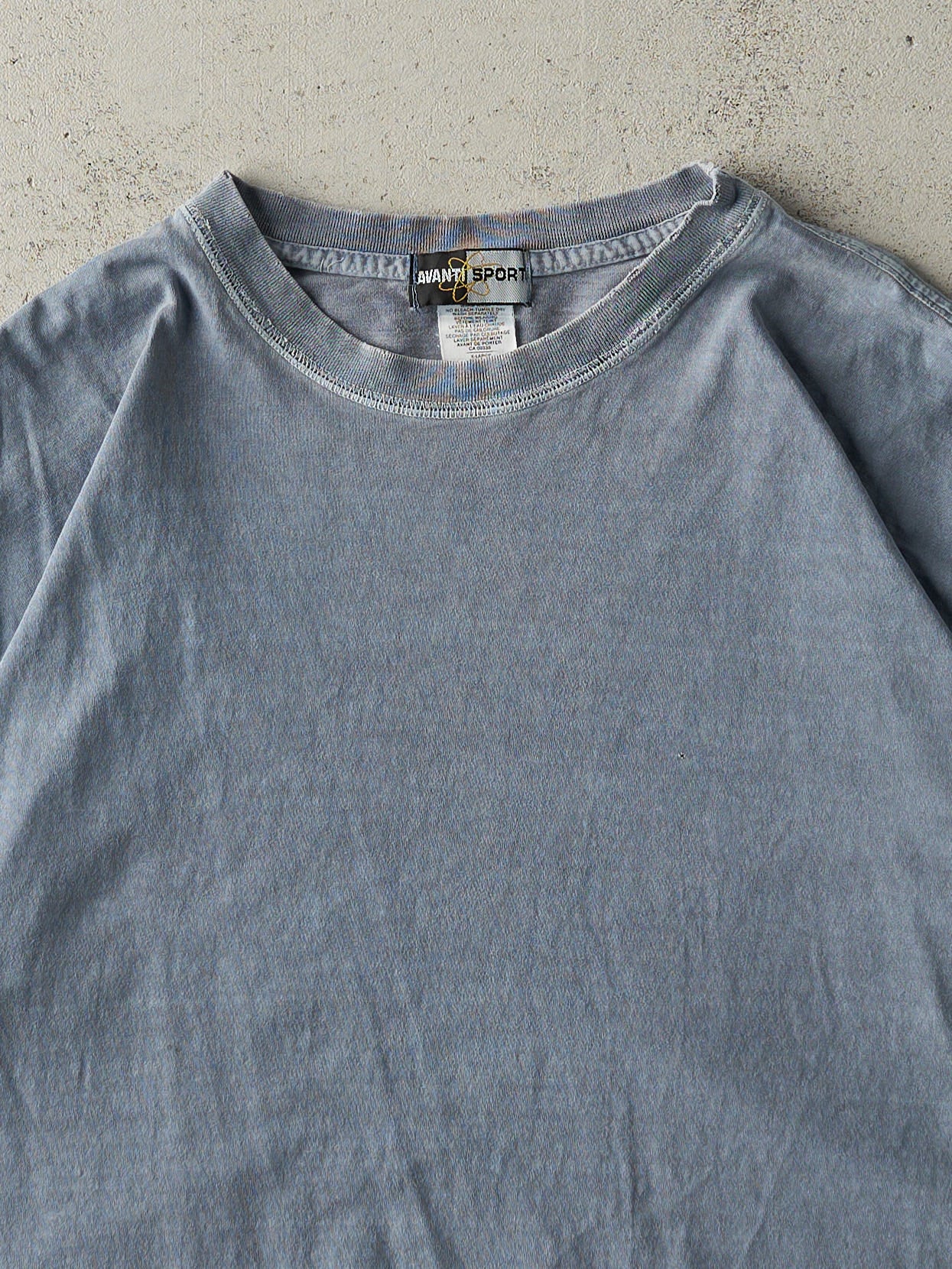 Vintage 90s Washed Blue Blank Tee (L)