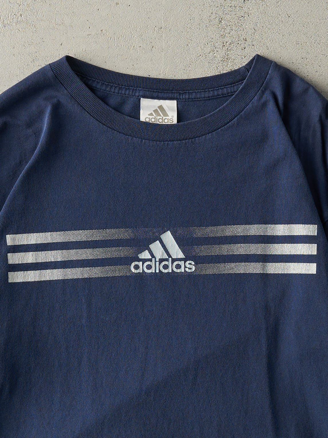 Vintage 90s Navy Blue Adidas Long Sleeve (L)