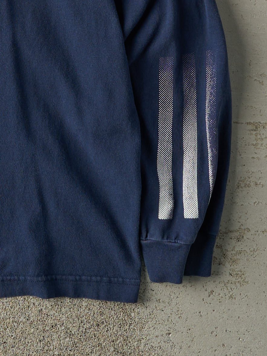 Vintage 90s Navy Blue Adidas Long Sleeve (L)