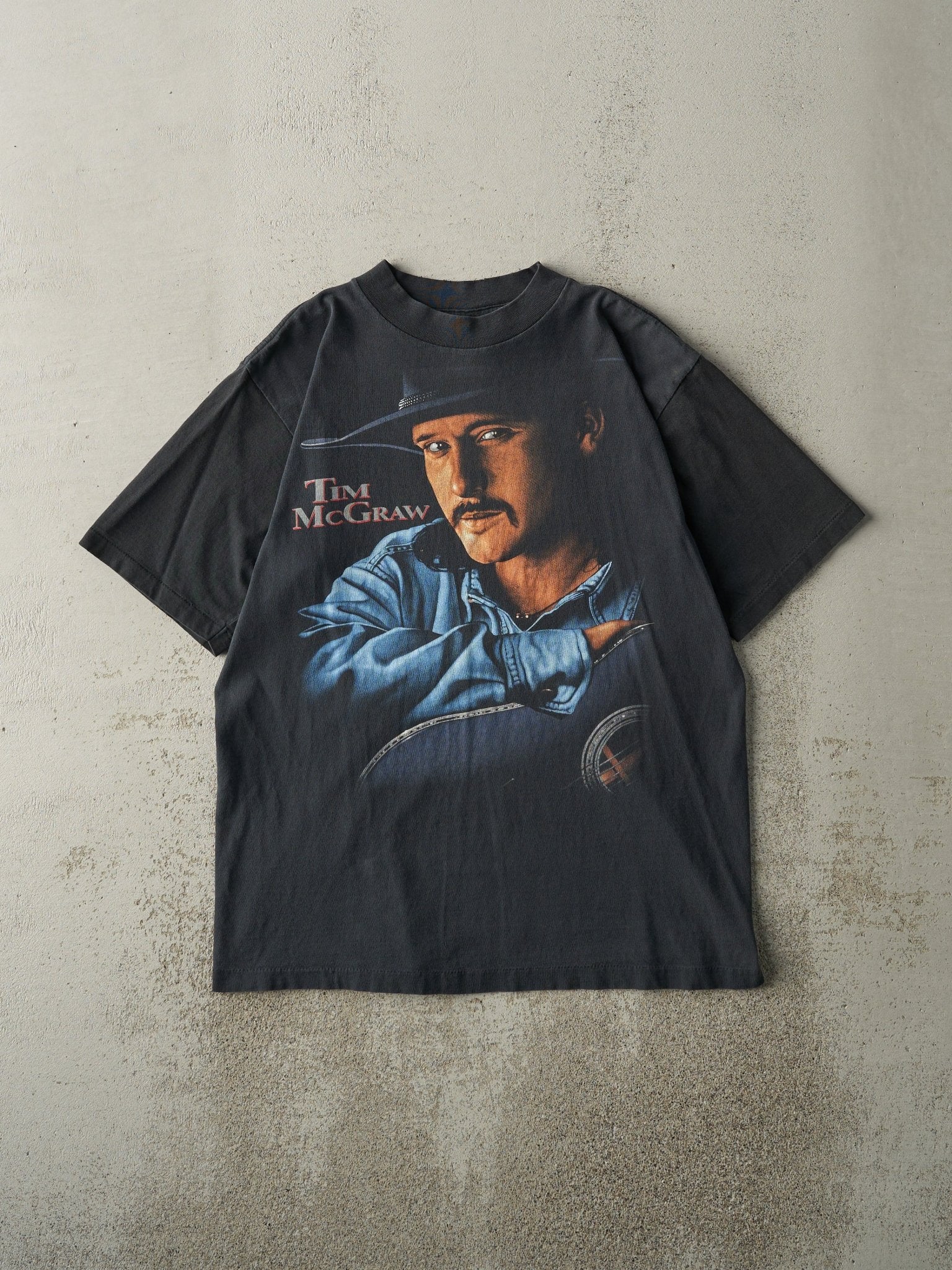 Vintage 90s Black Tim McGraw Don't Take The Girl Tee (M)