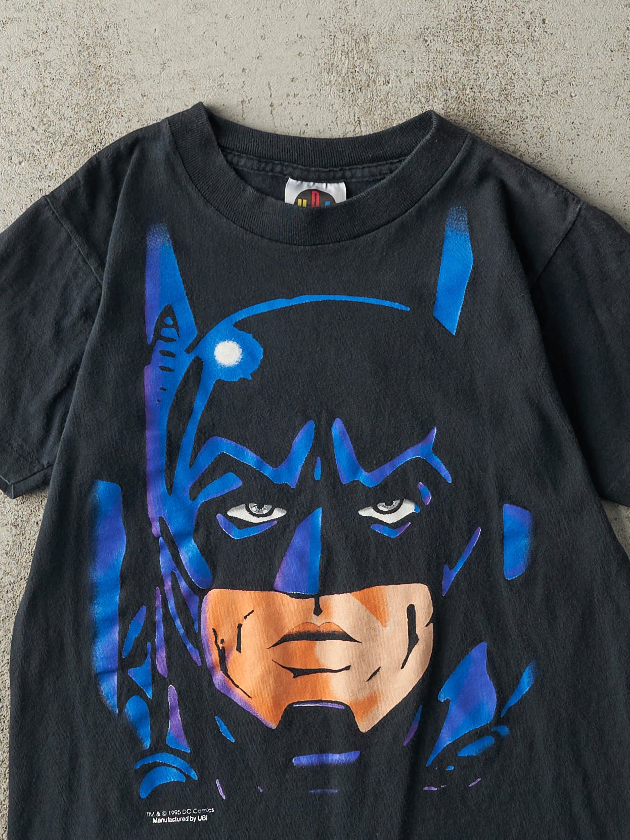 Vintage 95' Black Batman Forever Single Stitch Baby Tee (XXS)