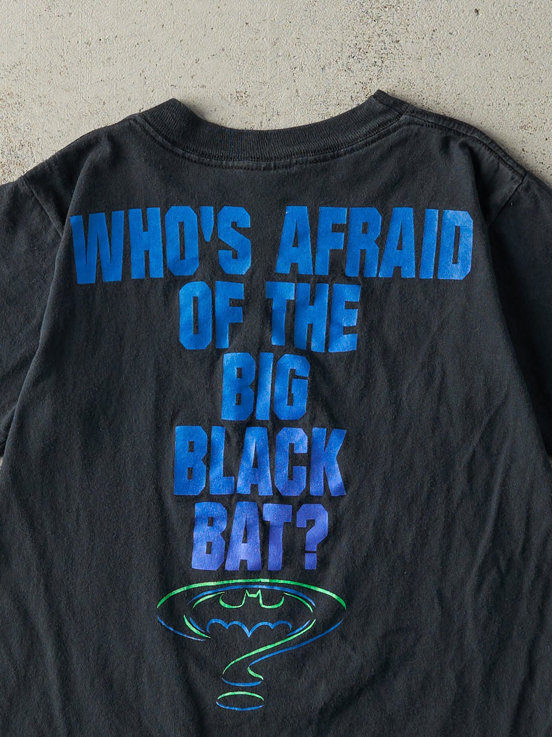Vintage 95' Black Batman Forever Single Stitch Baby Tee (XXS)
