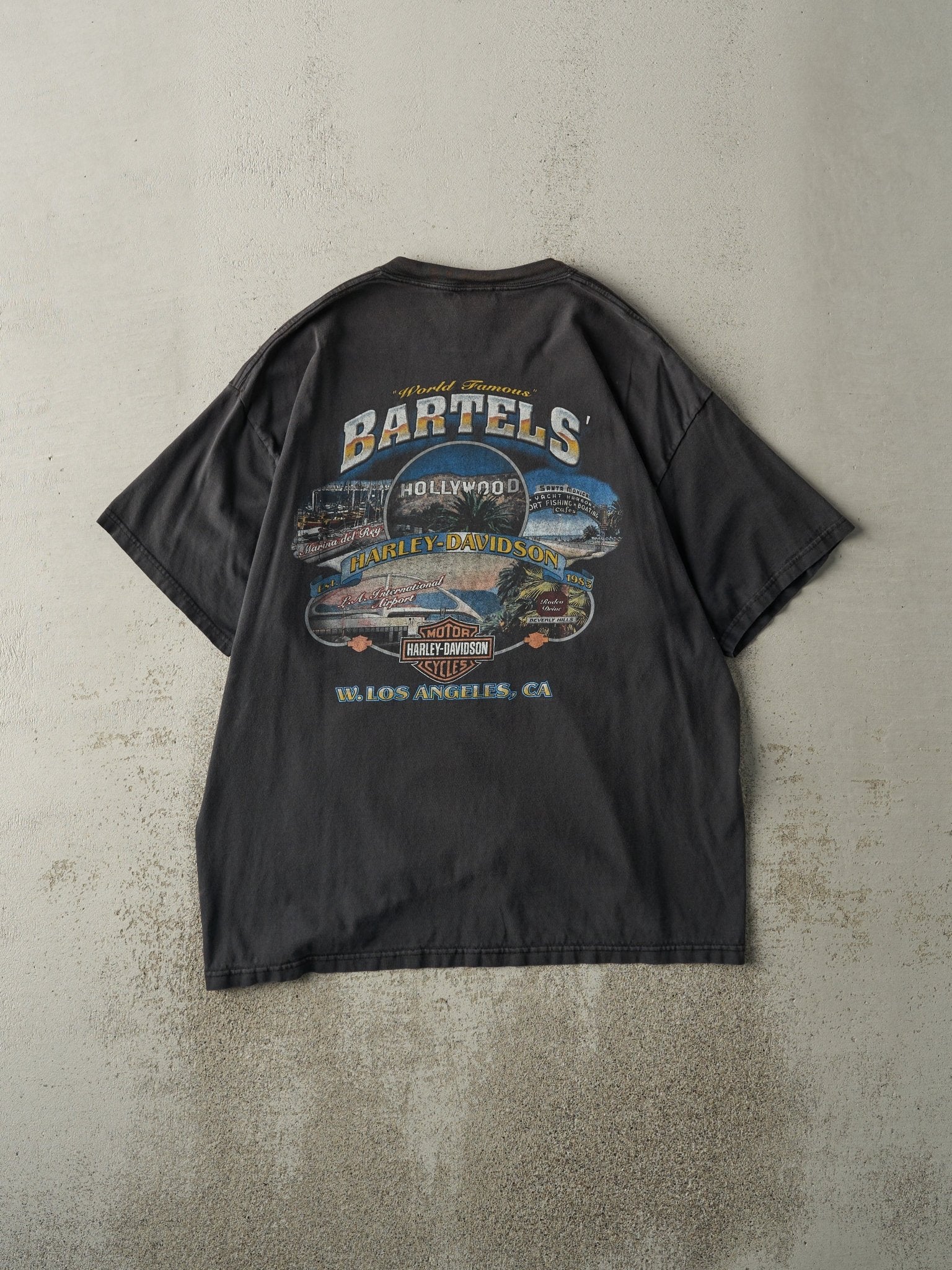 Vintage 99' Black West Los Angeles Harley Davidson Tee (M/L)