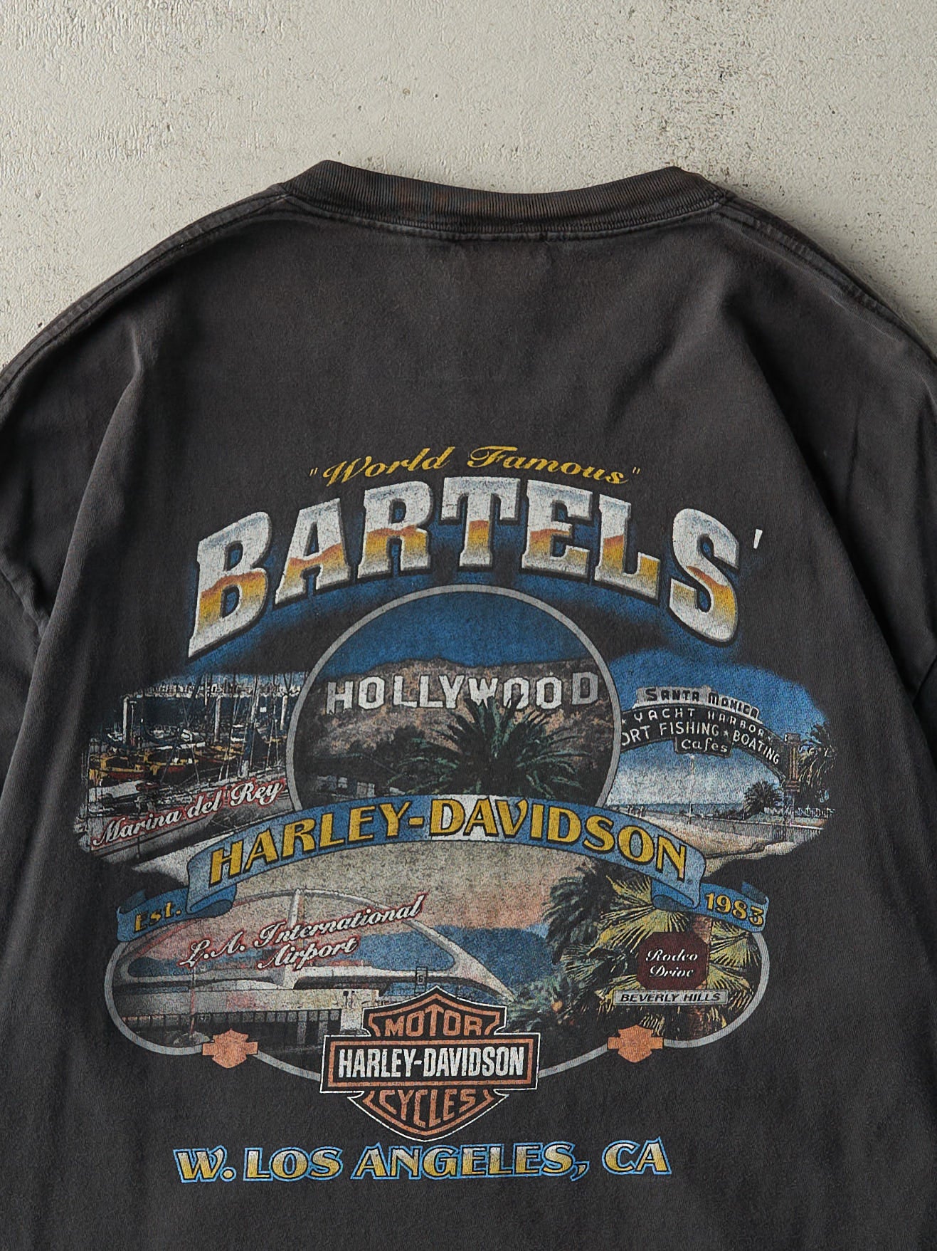 Vintage 99' Black West Los Angeles Harley Davidson Tee (M/L)