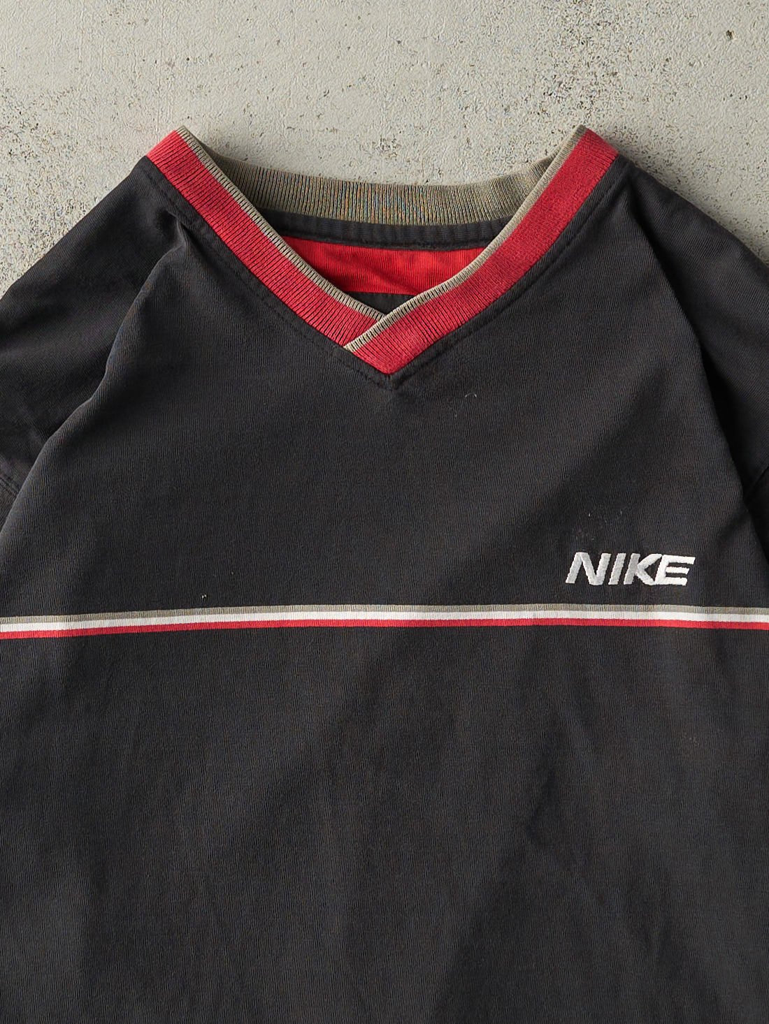 Vintage 90s Black Nike Embroidered Long Sleeve (M)