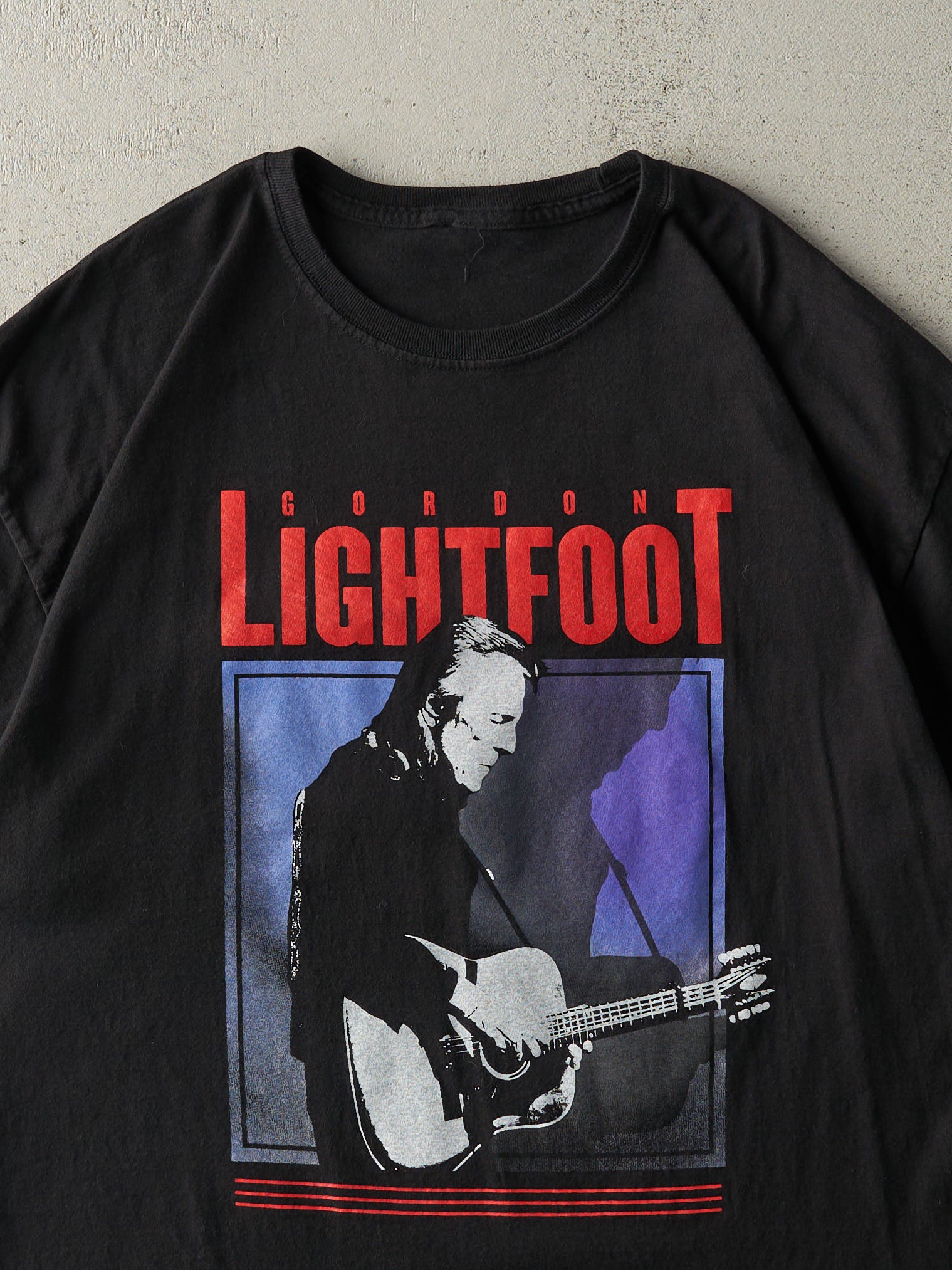 Vintage Y2K Black Gordon Lightfoot Tee (L)
