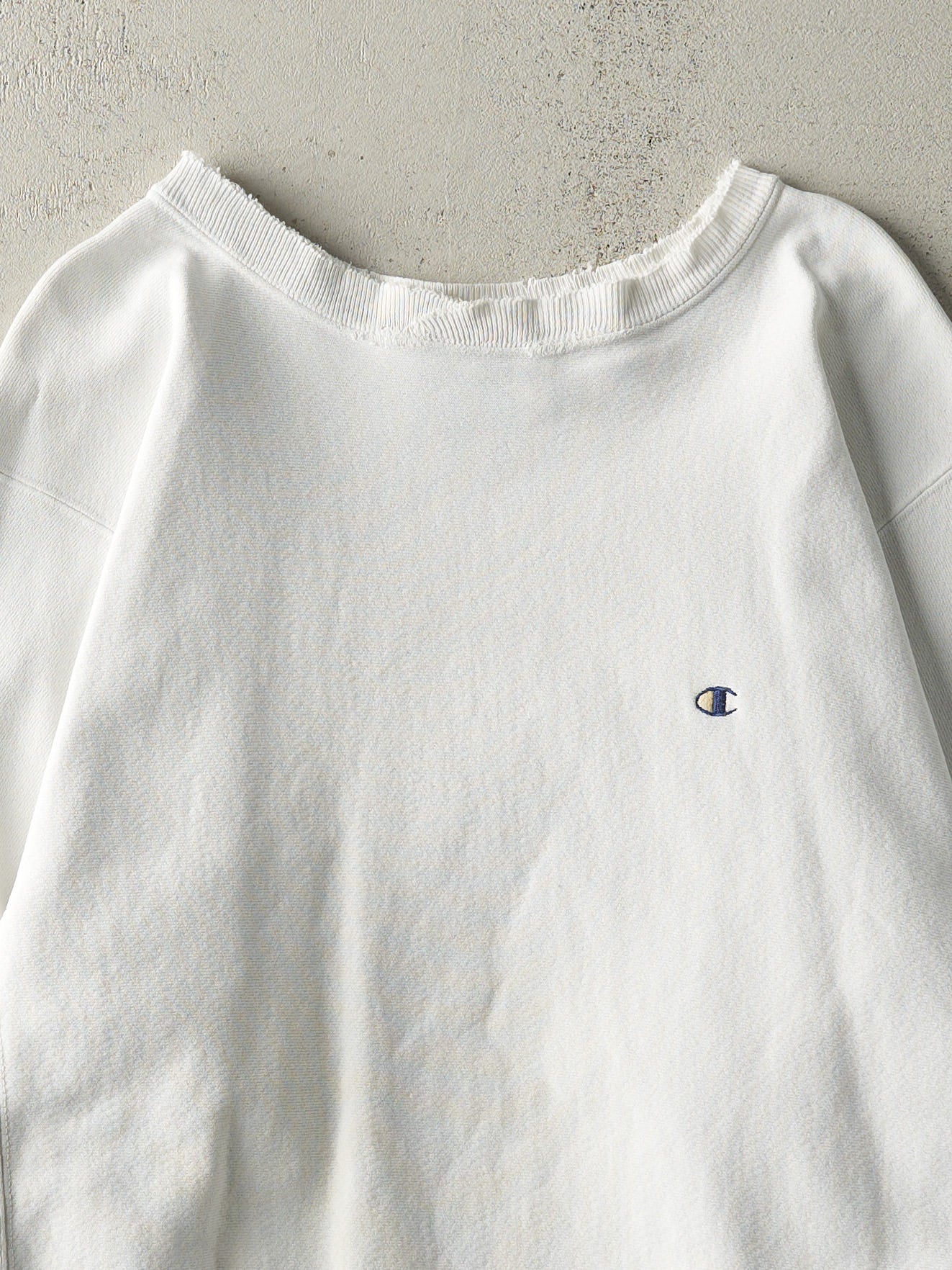 Vintage 80s White Bootleg Champion Crewneck (M/L)