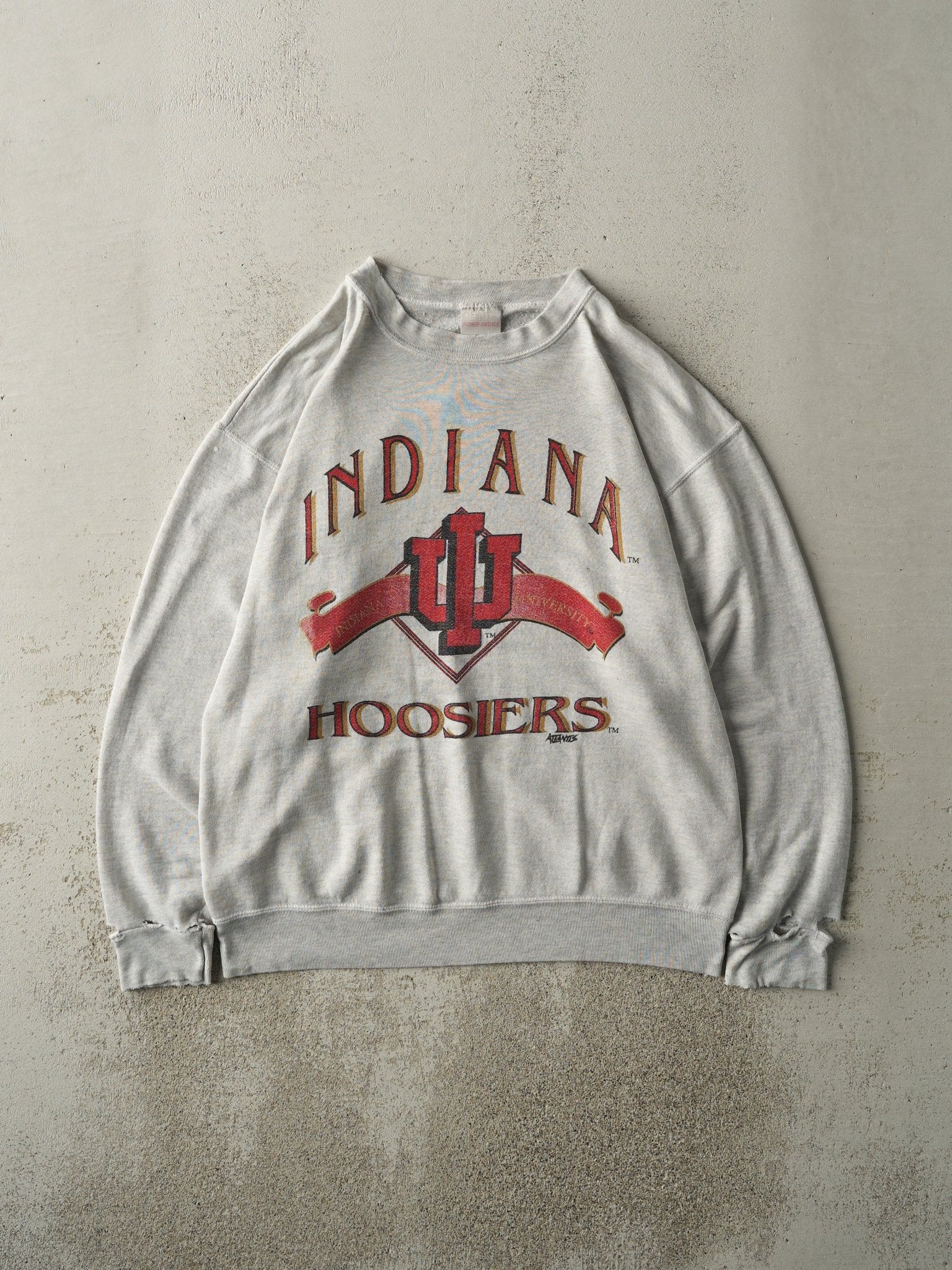 Vintage 90s Heather Grey Indiana University Hoosiers Crewneck (M)