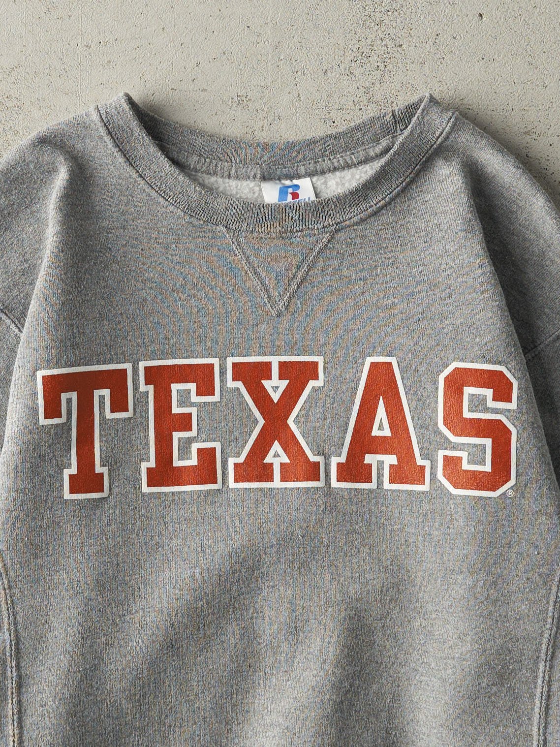 Vintage Y2K Grey University of Texas Russell Athletic Crewneck (M)