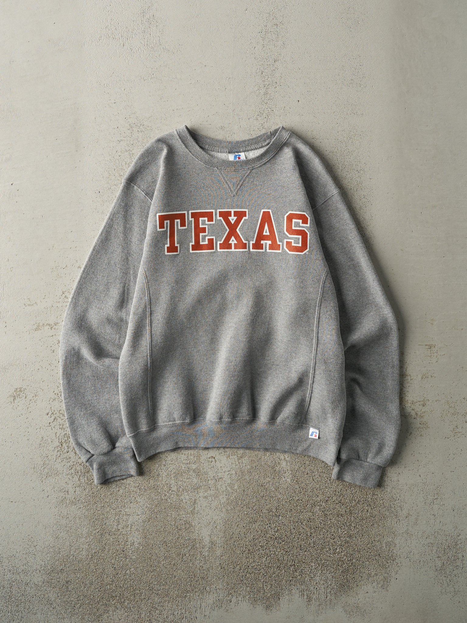 Vintage Y2K Grey University of Texas Russell Athletic Crewneck (M)