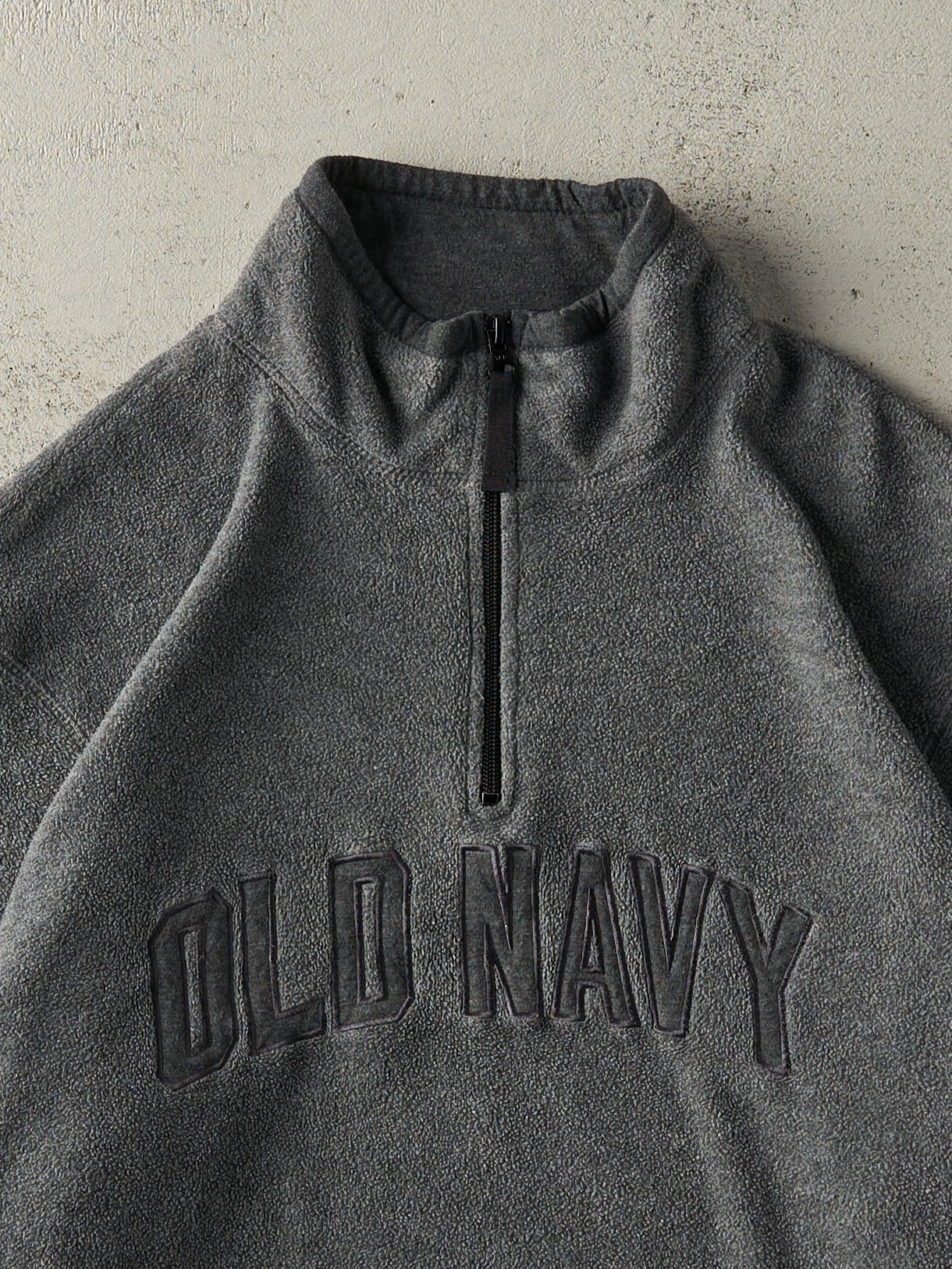Vintage Y2K Charcoal Grey Old Navy Fleece Quarter Zip (L/XL