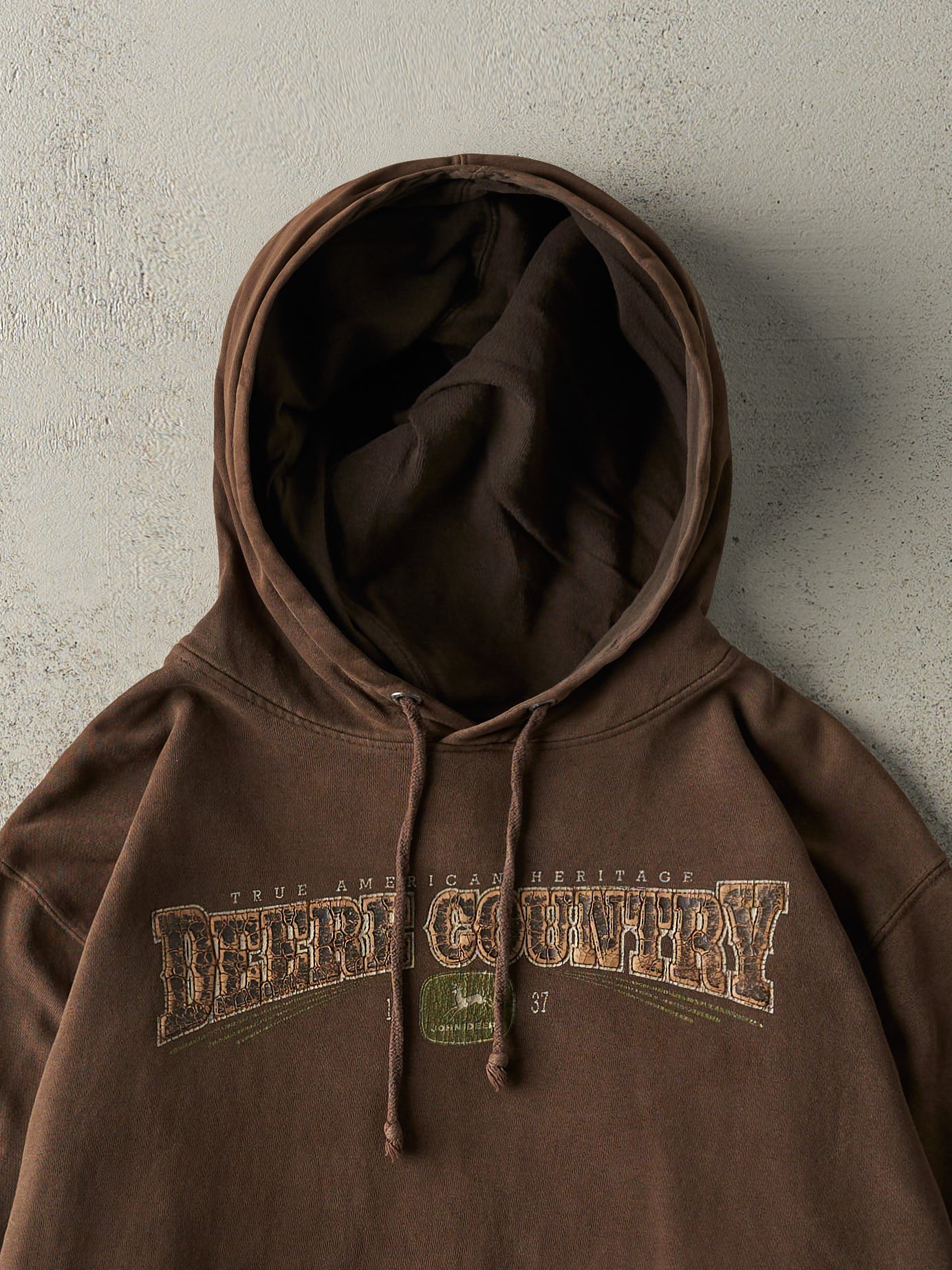Vintage Y2K Brown John Deere Hoodie (M)