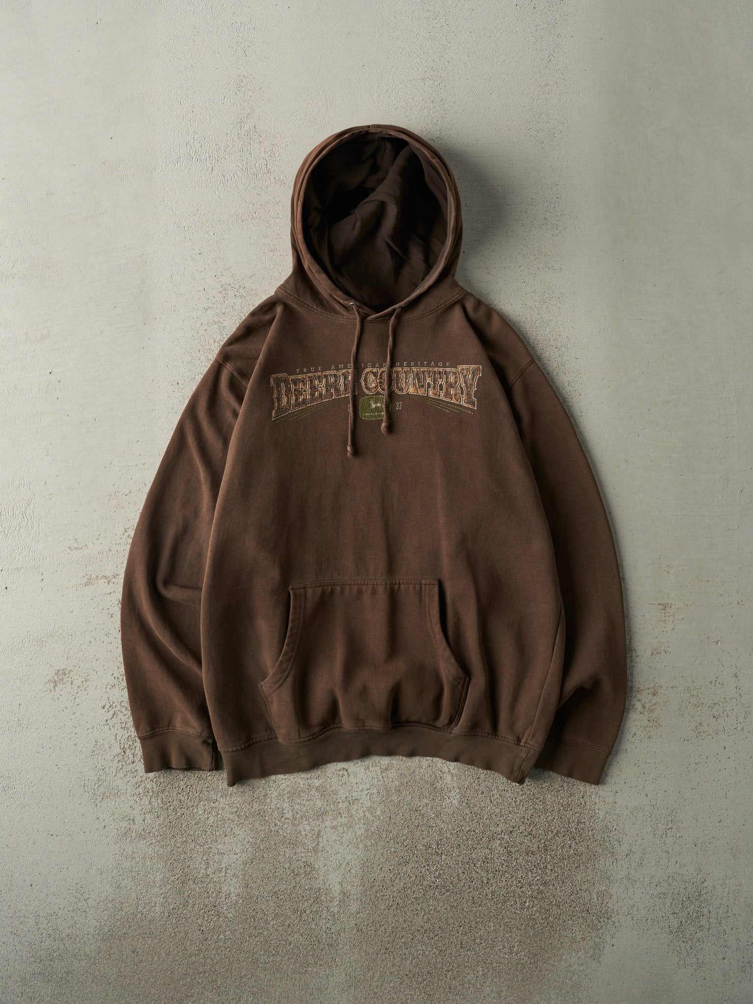 Vintage Y2K Brown John Deere Hoodie (M) – Rebalance Vintage