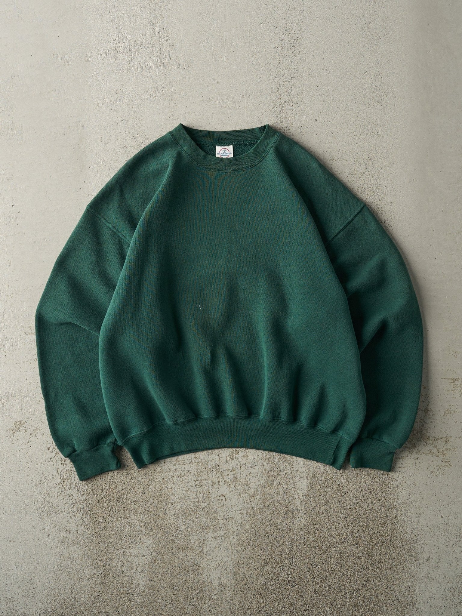 Vintage Y2K Green Blank Crewneck (L)