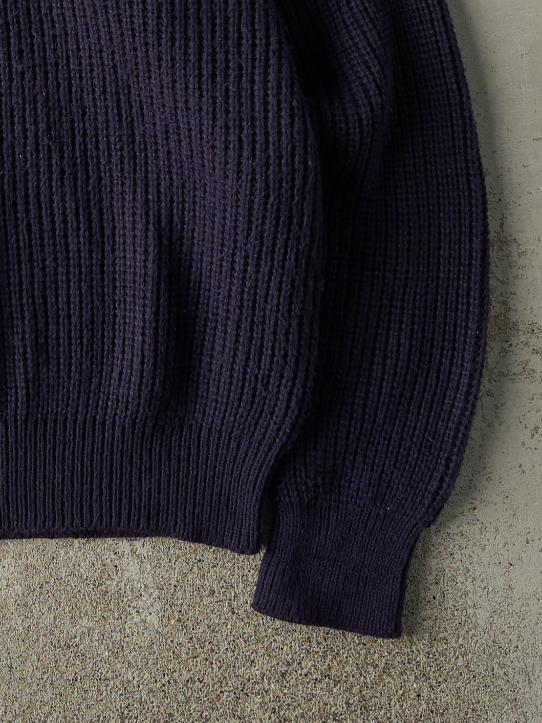 Vintage 90s Navy Blue Fishermans Knit (L)