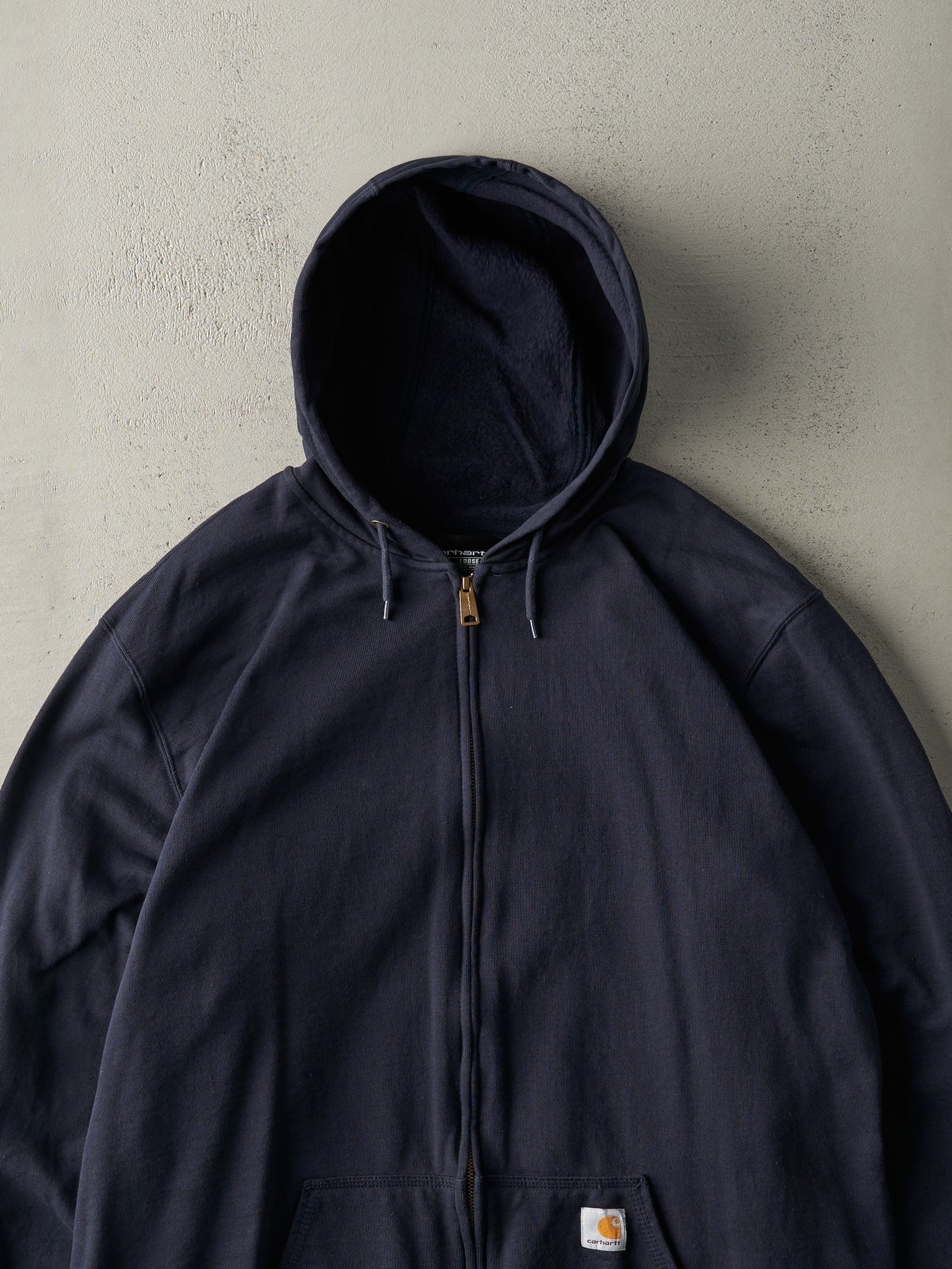 Vintage Y2K Navy Blue Carhartt Zip Up Hoodie (XL/XXL)