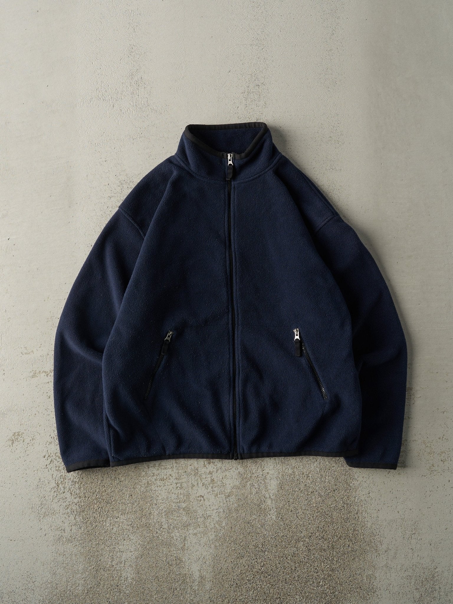 Vintage 90s Navy Blue Gap Zip Up Fleece (M/L)