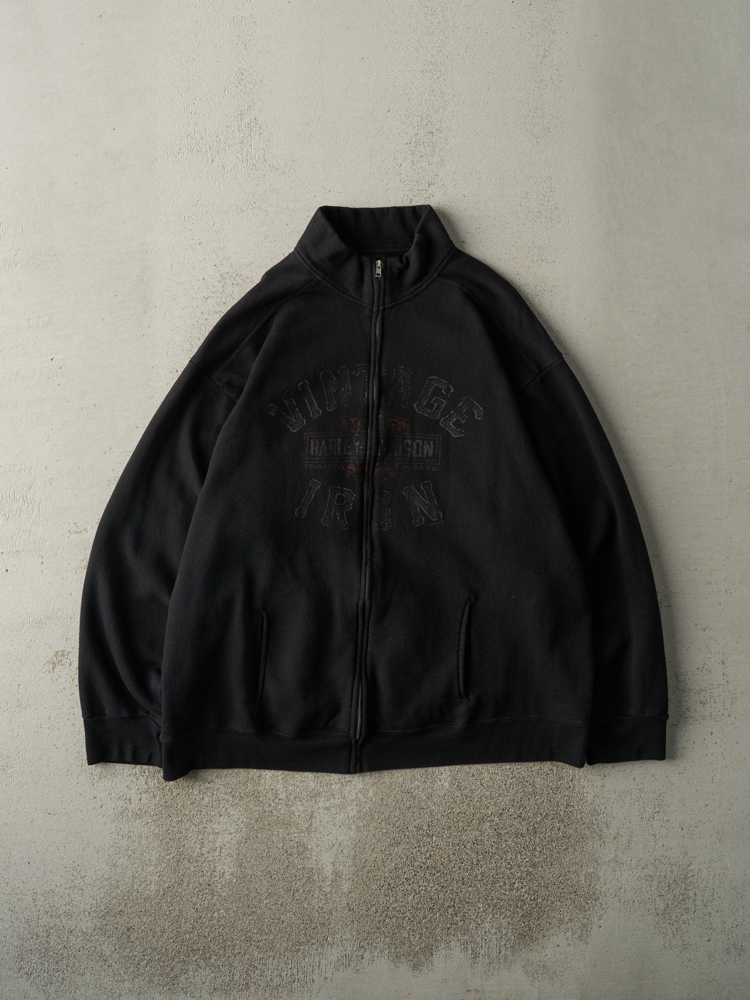 14' Black Washington PA Harley Davidson Zip Up Sweatshirt (XXL)