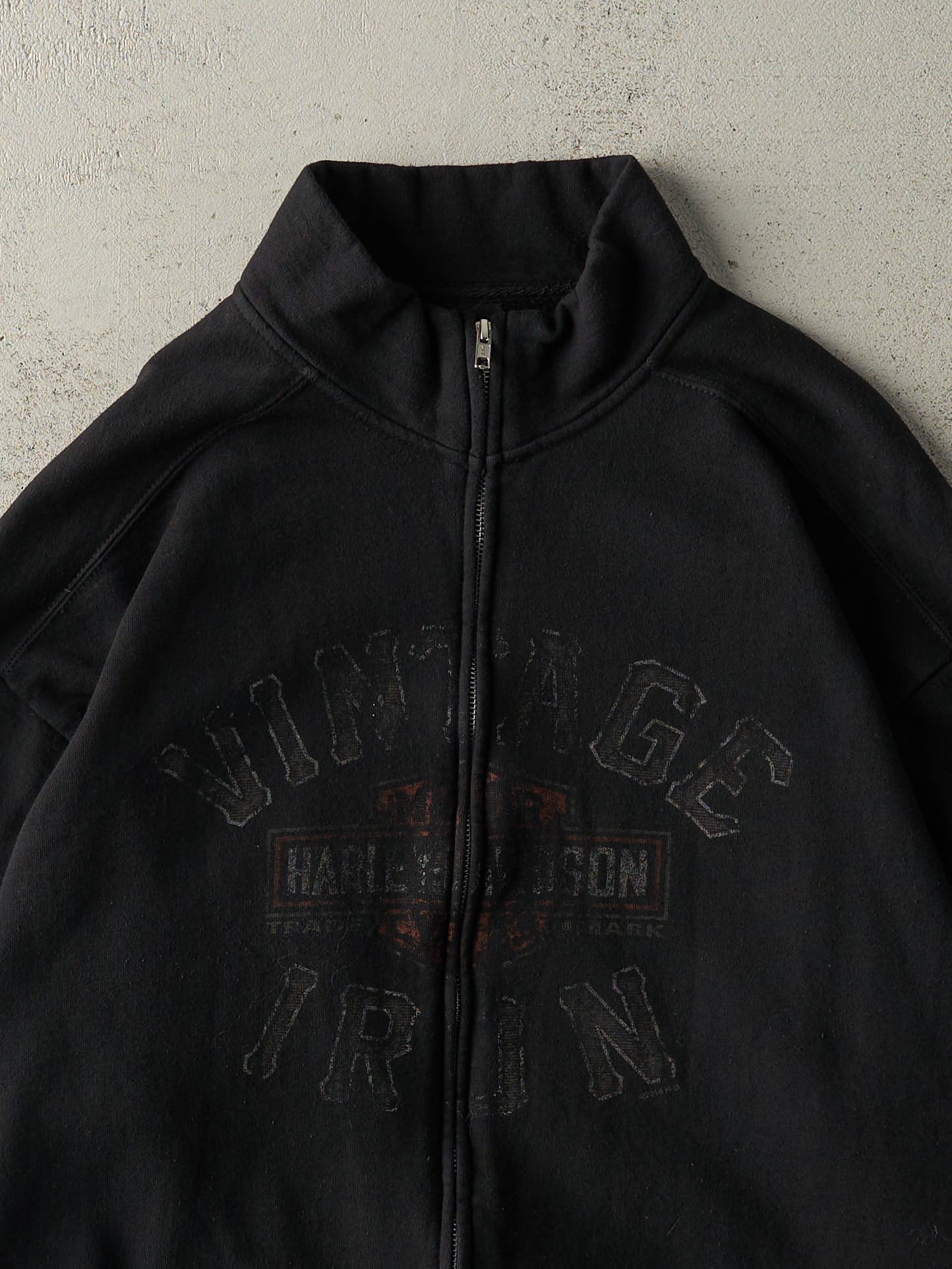 14' Black Washington PA Harley Davidson Zip Up Sweatshirt (XXL)