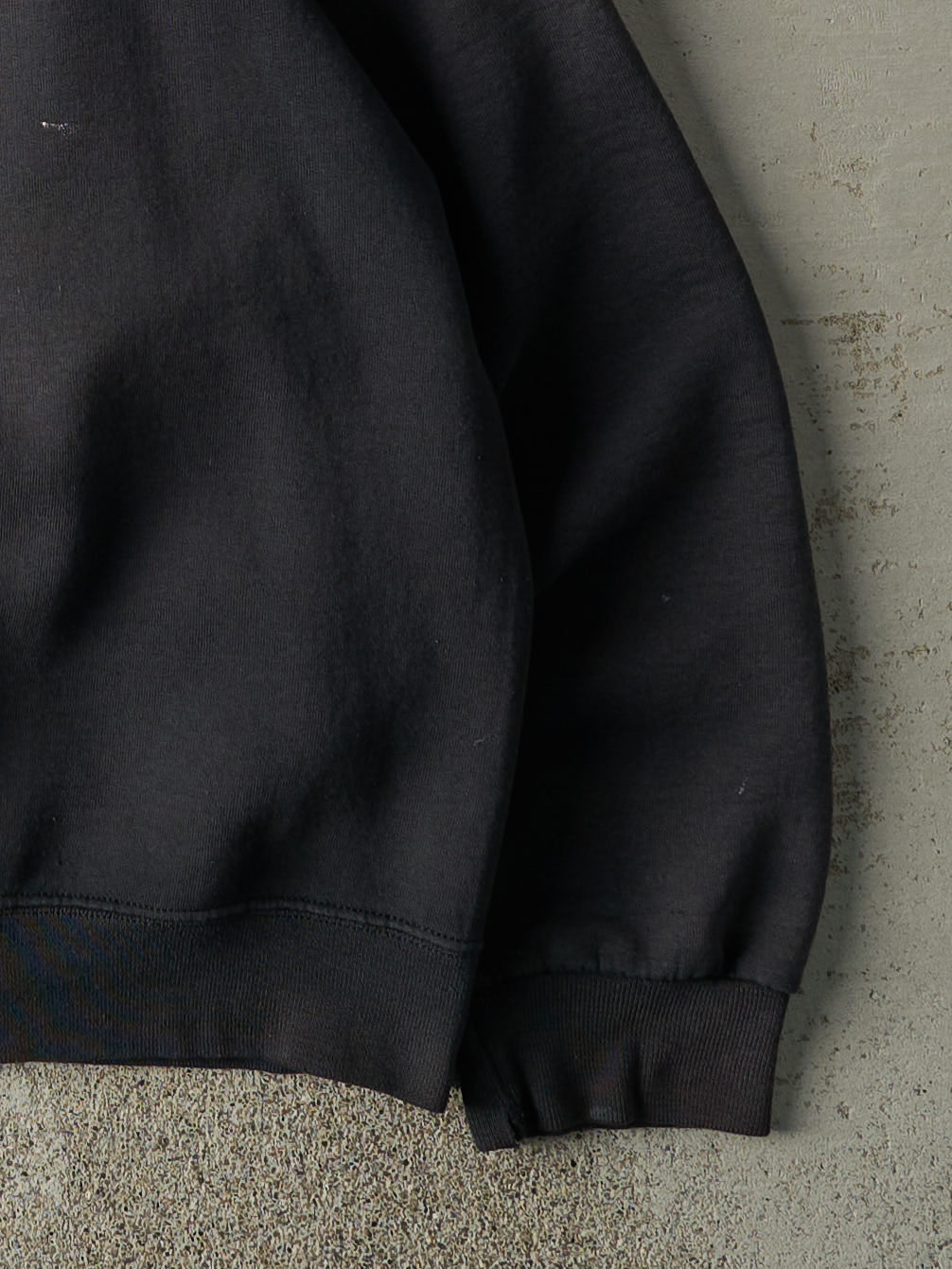 Vintage 90s Sun Faded Black Quarter Zip Sweatshirt (L)