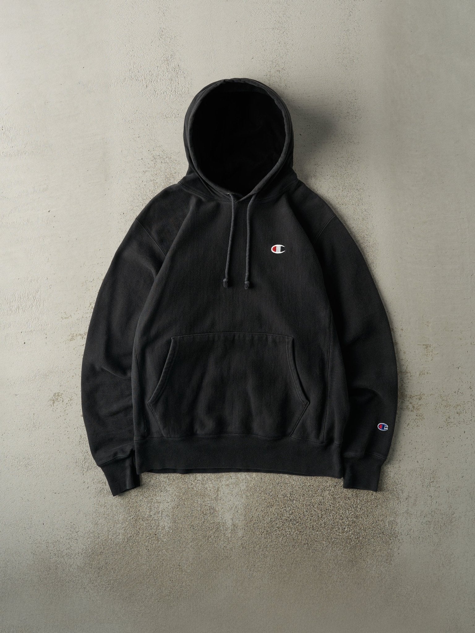 Vintage Y2K Black Champion Reverse Weave Hoodie (M/L)
