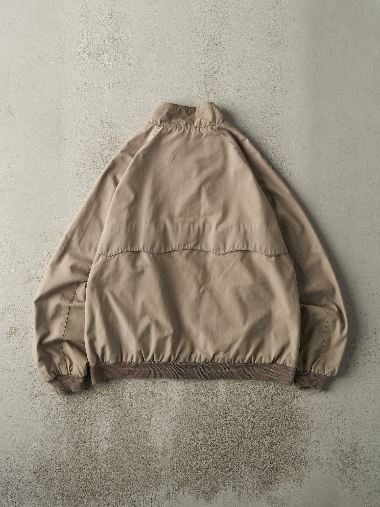Vintage 80s Beige Reversible Harrington Bomber Jacket (M/L)