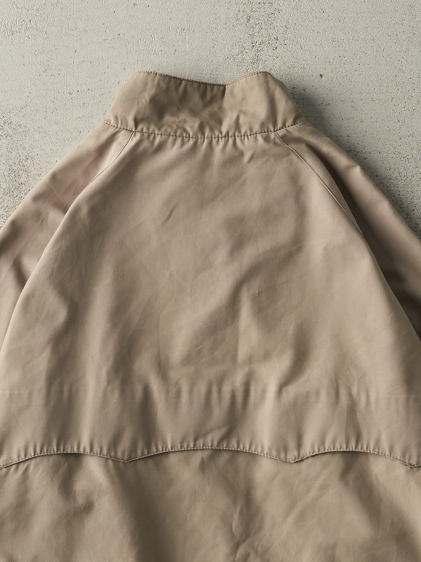 Vintage 80s Beige Reversible Harrington Bomber Jacket (M/L)