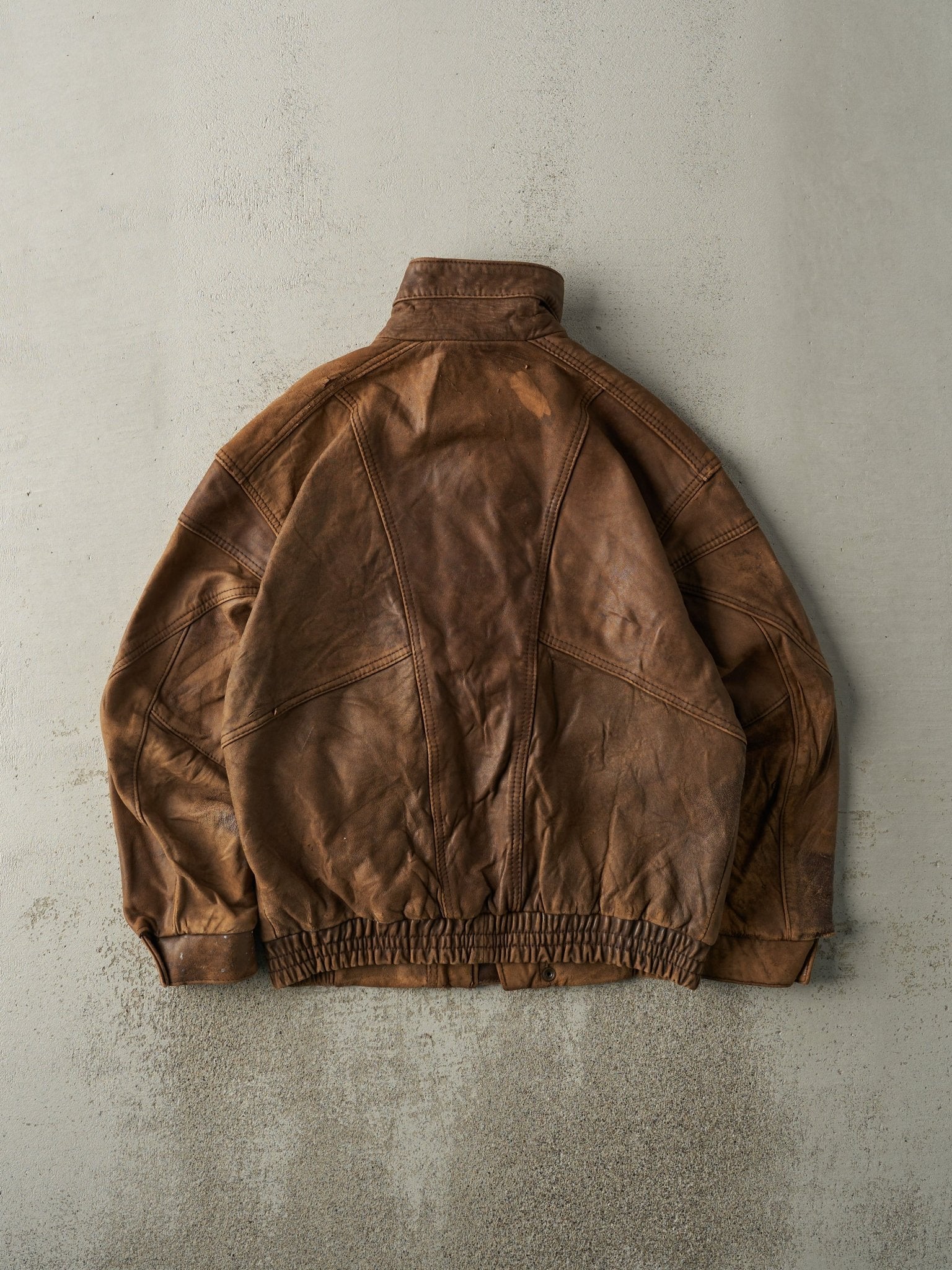Vintage 80s Brown Leather Jacket (M)