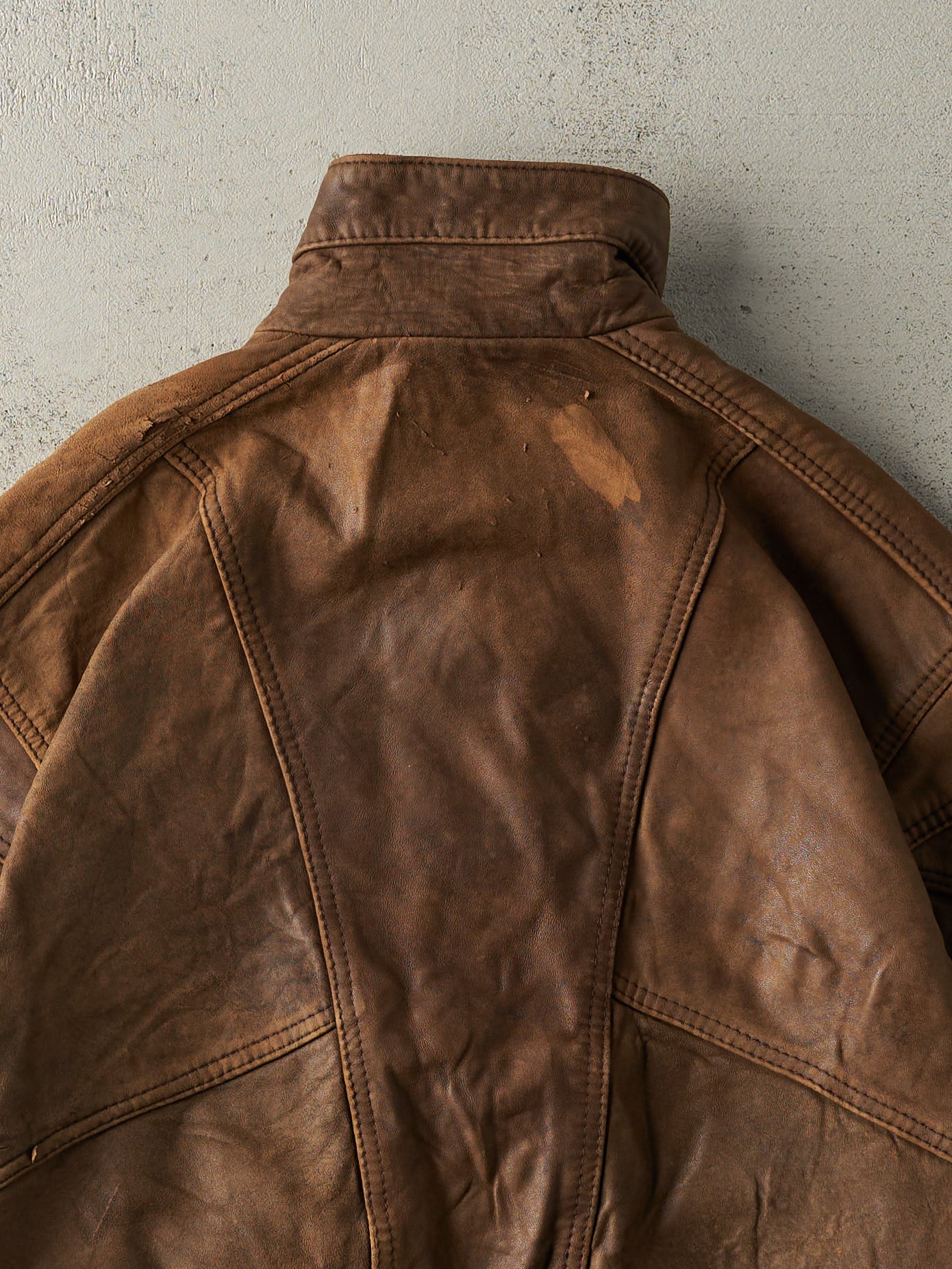 Vintage 80s Brown Leather Jacket (M)
