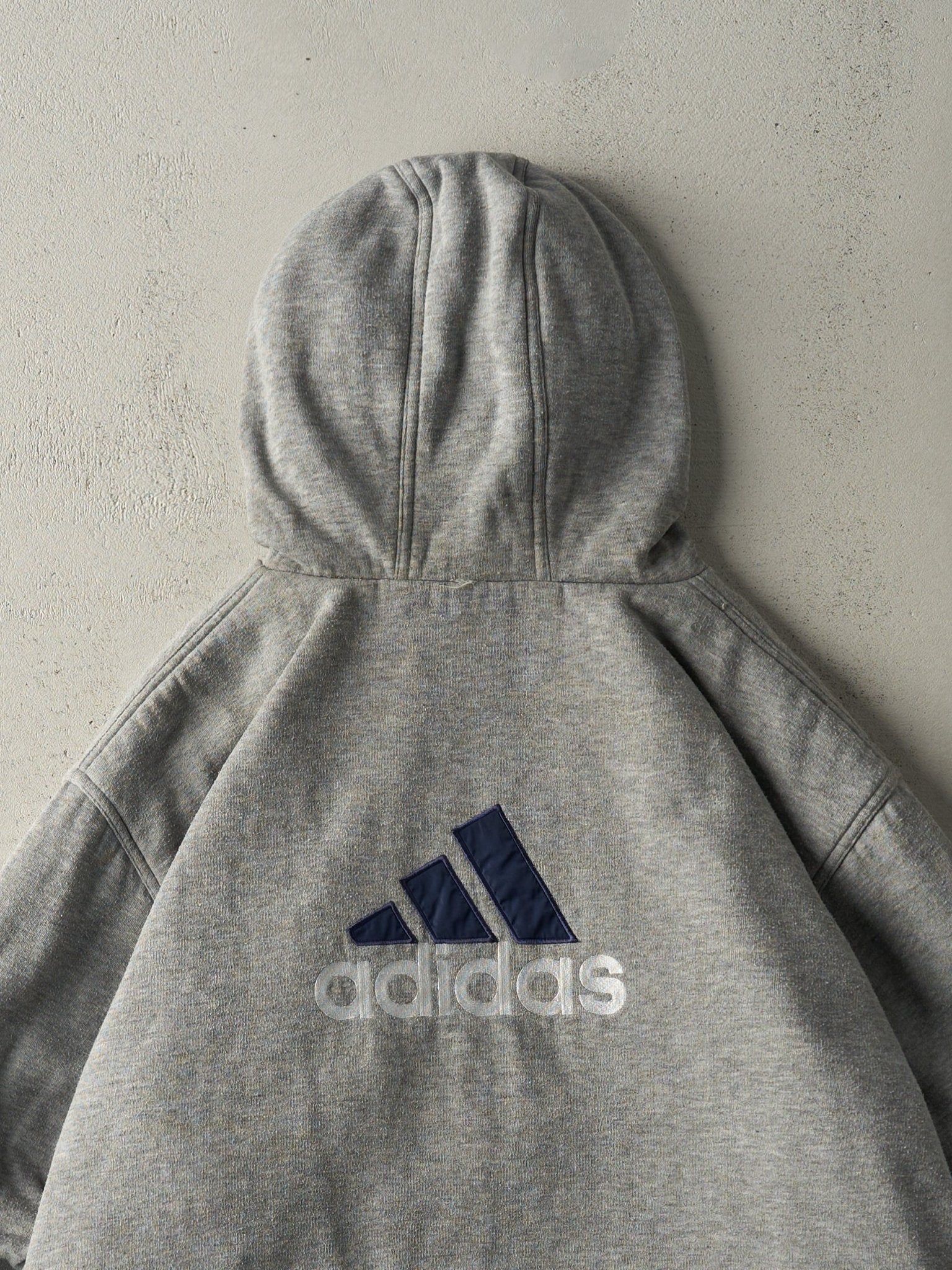 Vintage 90s Navy Blue & Grey Reversible Adidas Windbreaker Jacket (XL)