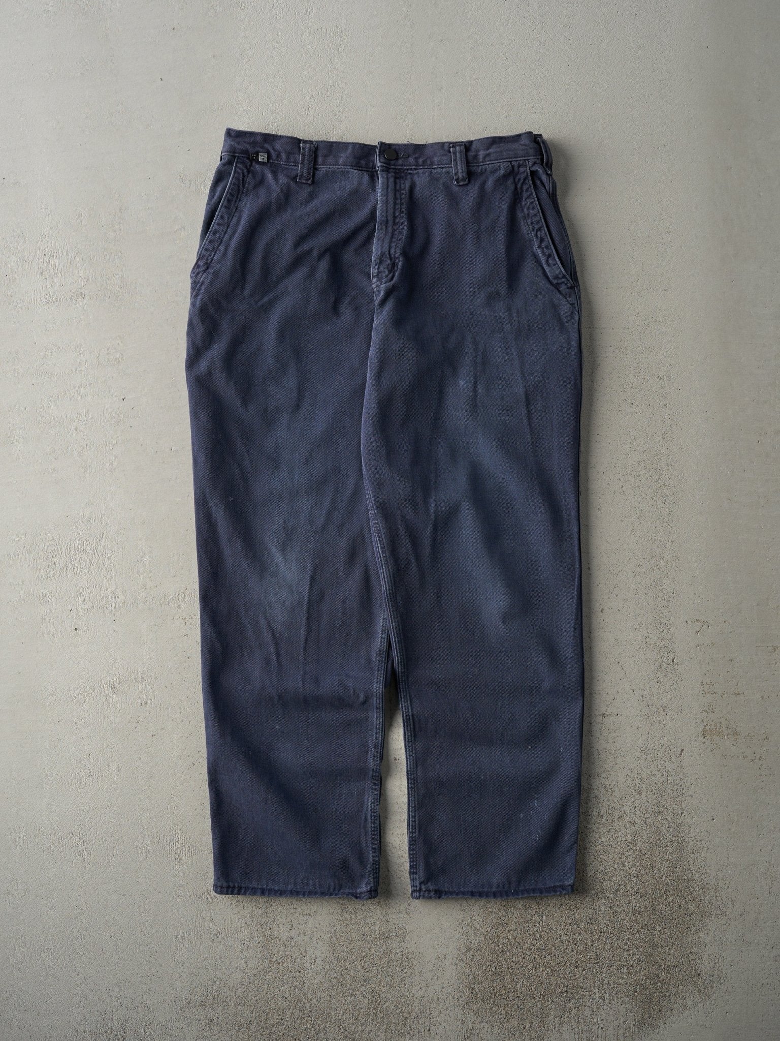 Vintage Y2K Navy Blue Carhartt Fire Resistant Work Pants (34x29.5)
