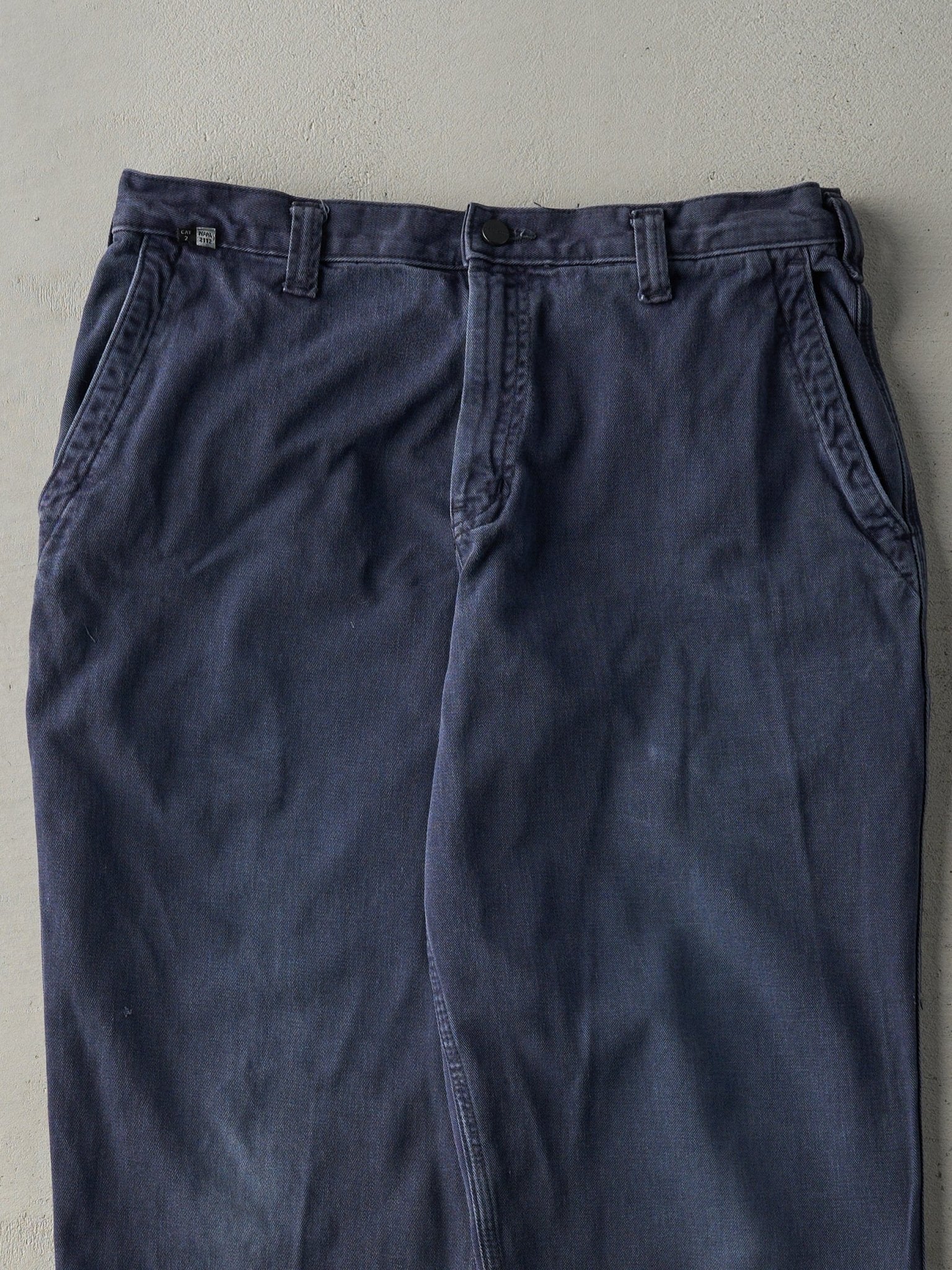 Vintage Y2K Navy Blue Carhartt Fire Resistant Work Pants (34x29.5)