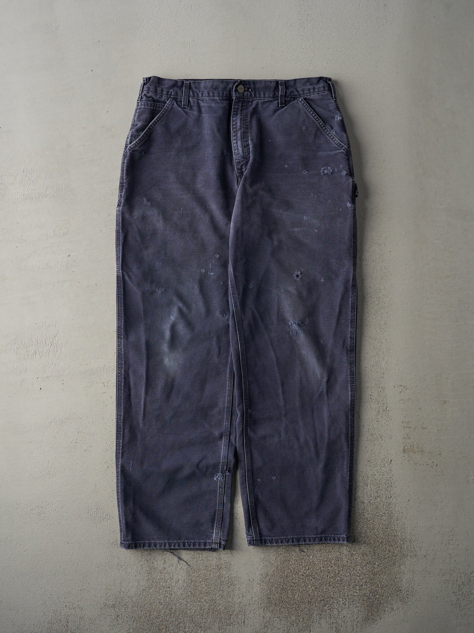 Vintage Y2K Navy Blue Dungaree Fit Carhartt Carpenter Pants (35x30.5)