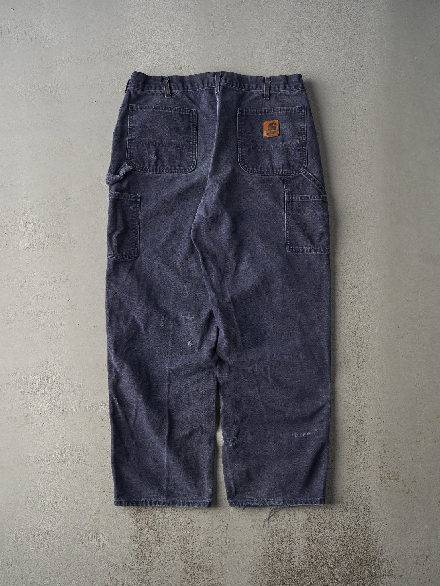 Vintage Y2K Navy Blue Dungaree Fit Carhartt Carpenter Pants (35x30.5)