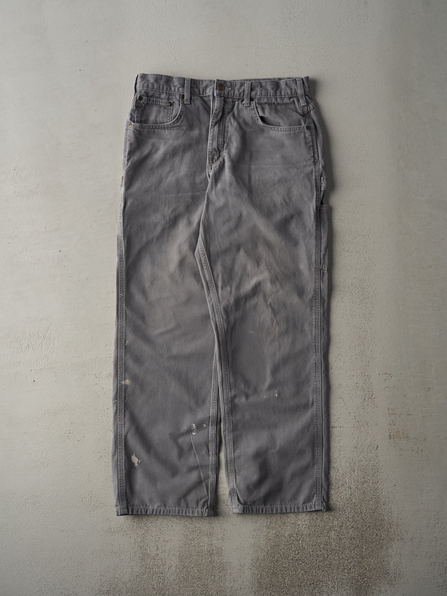 Vintage Y2K Grey Carhartt Light Weight Carpenter Pants (33x30)