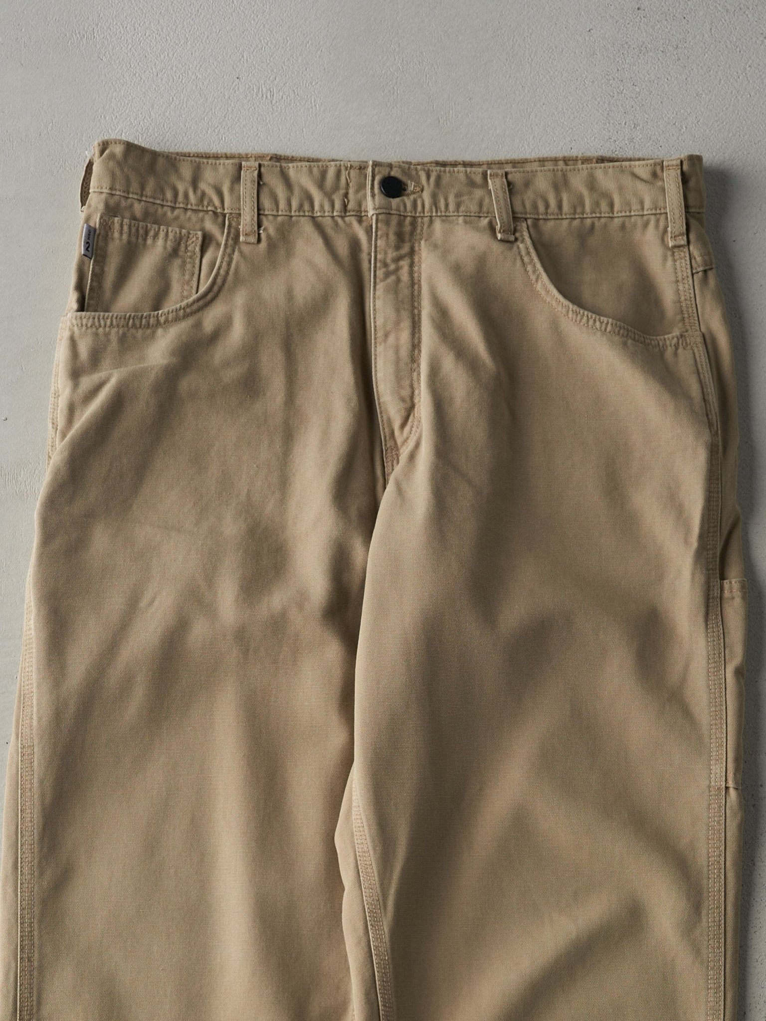 Vintage Y2K Beige Fire Resistant Carhartt Work Pants (35x32.5)