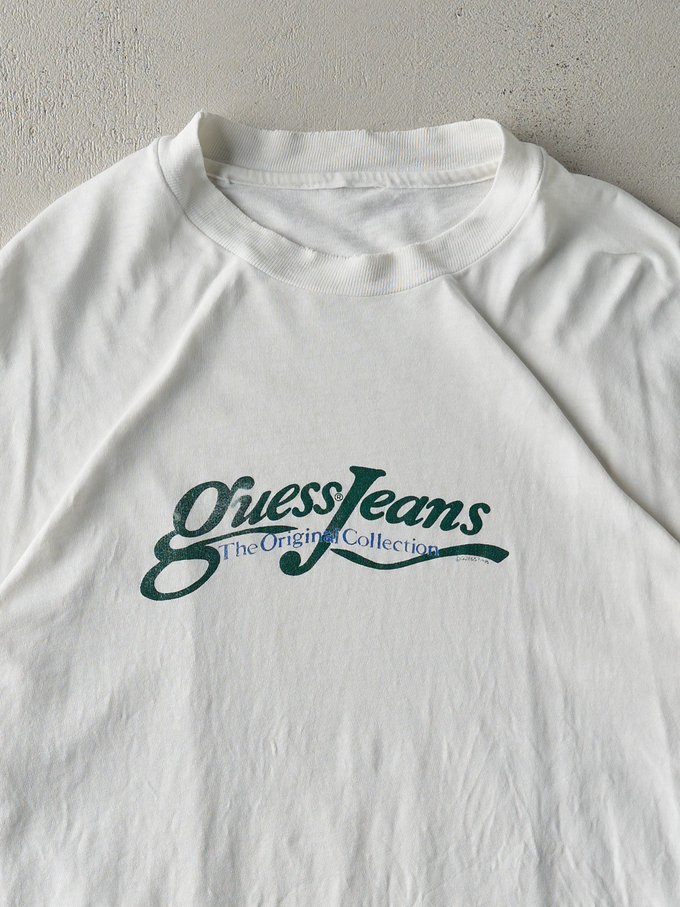 Vintage 95' White Guess Jeans Tee (M)