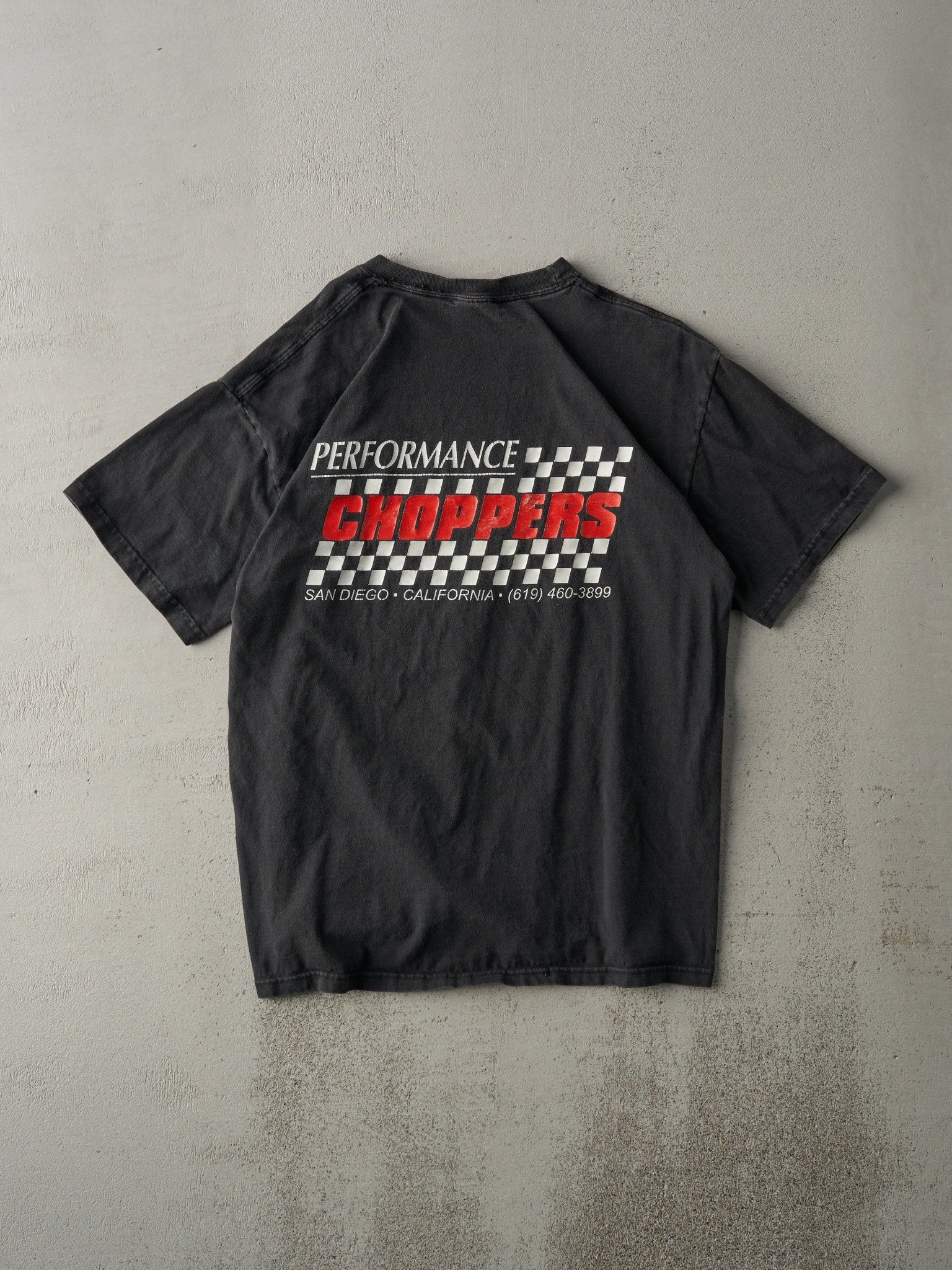 Vintage Y2K Black Performance Choppers Biker Tee (M)